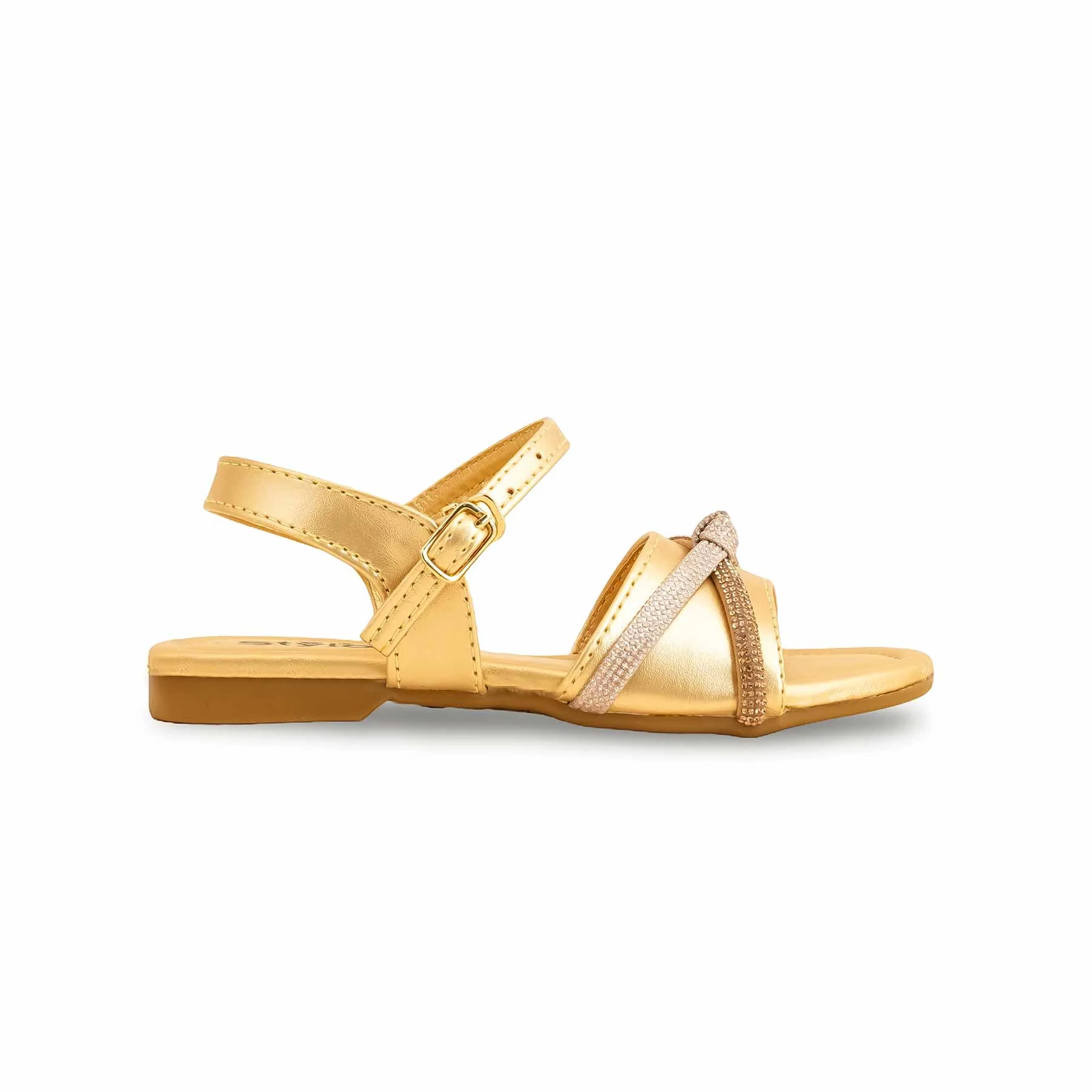Girls Golden Formal Sandal KD9869 - Image 2