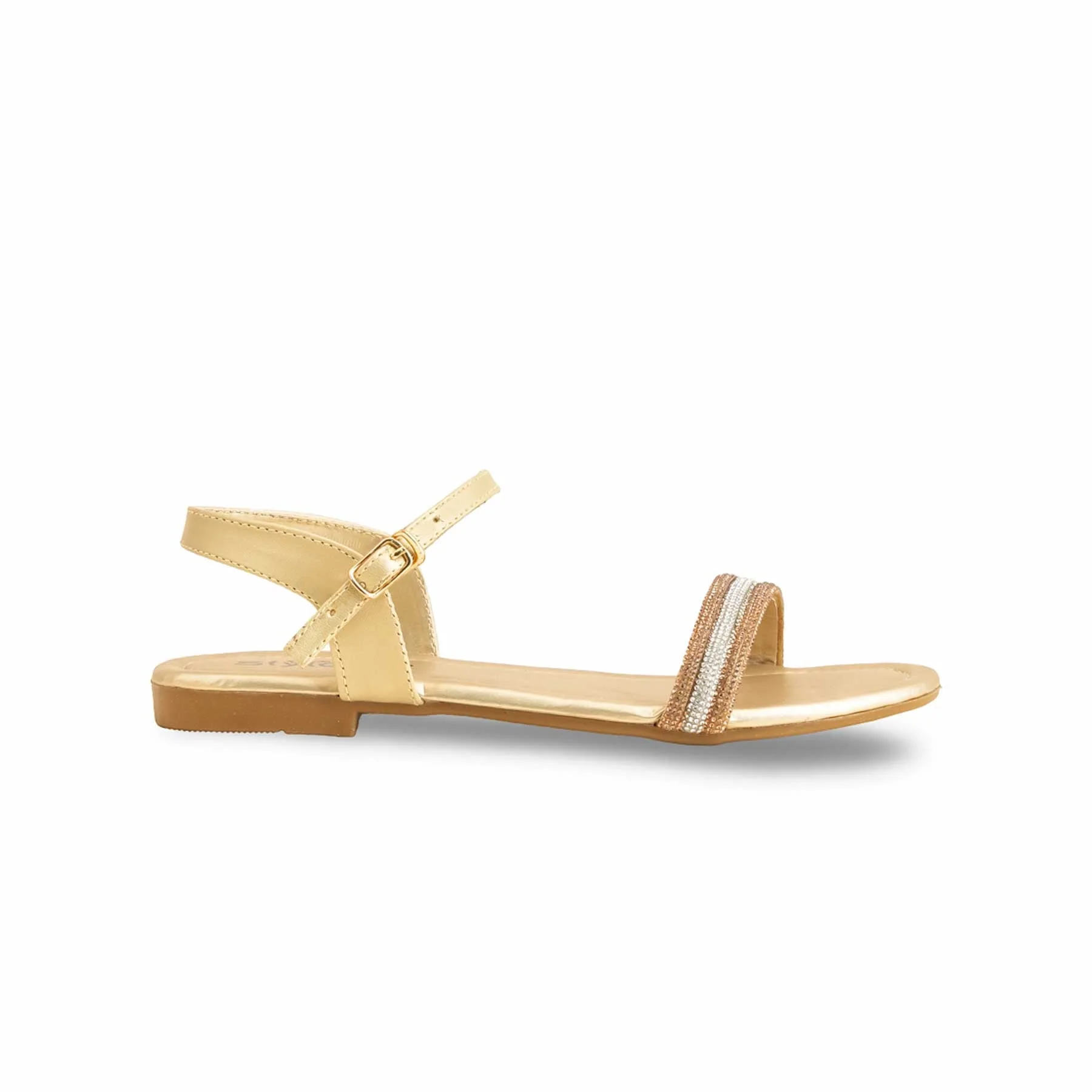 Girls Golden Formal Sandal KD9871 - Image 2