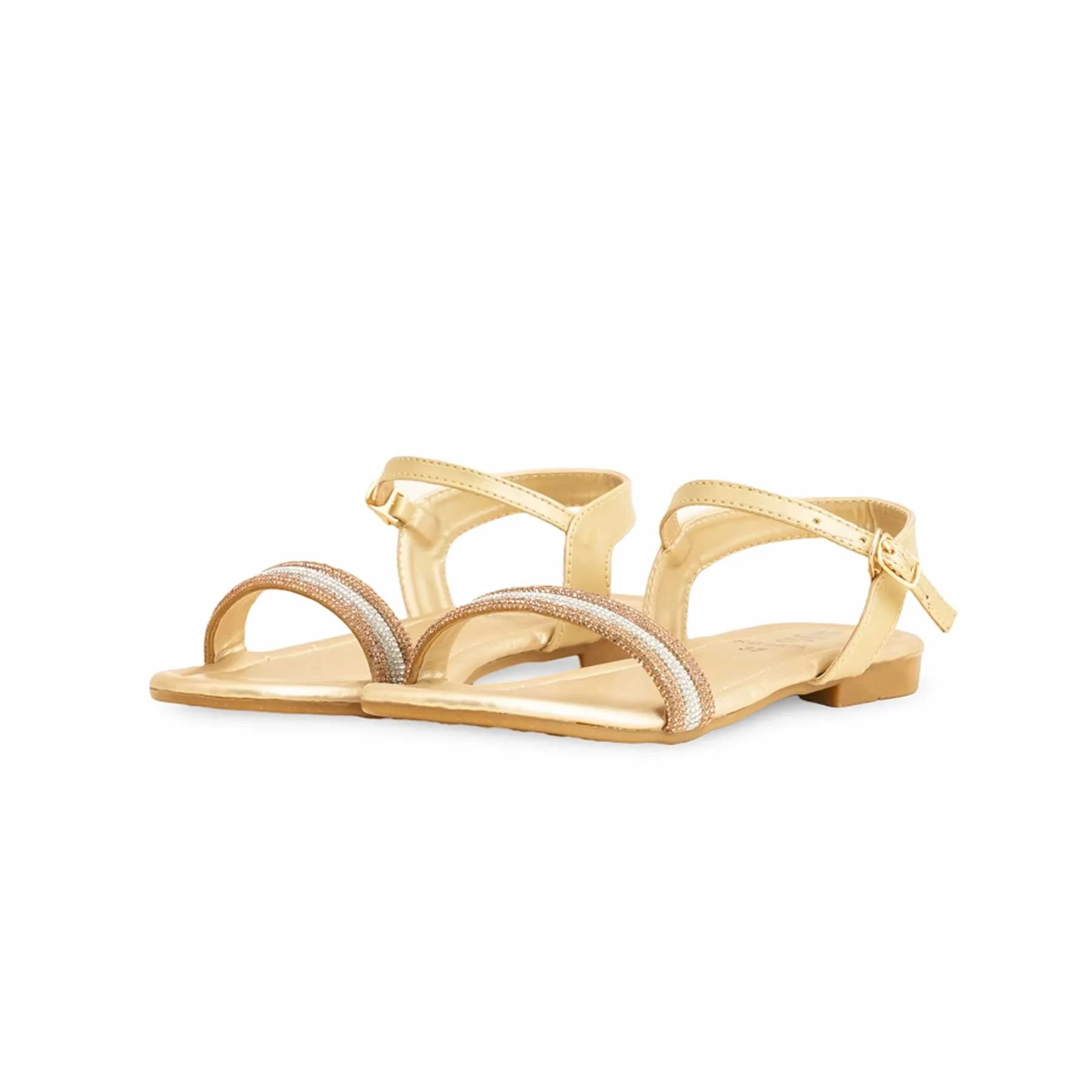 Girls Golden Formal Sandal KD9871 - Image 3