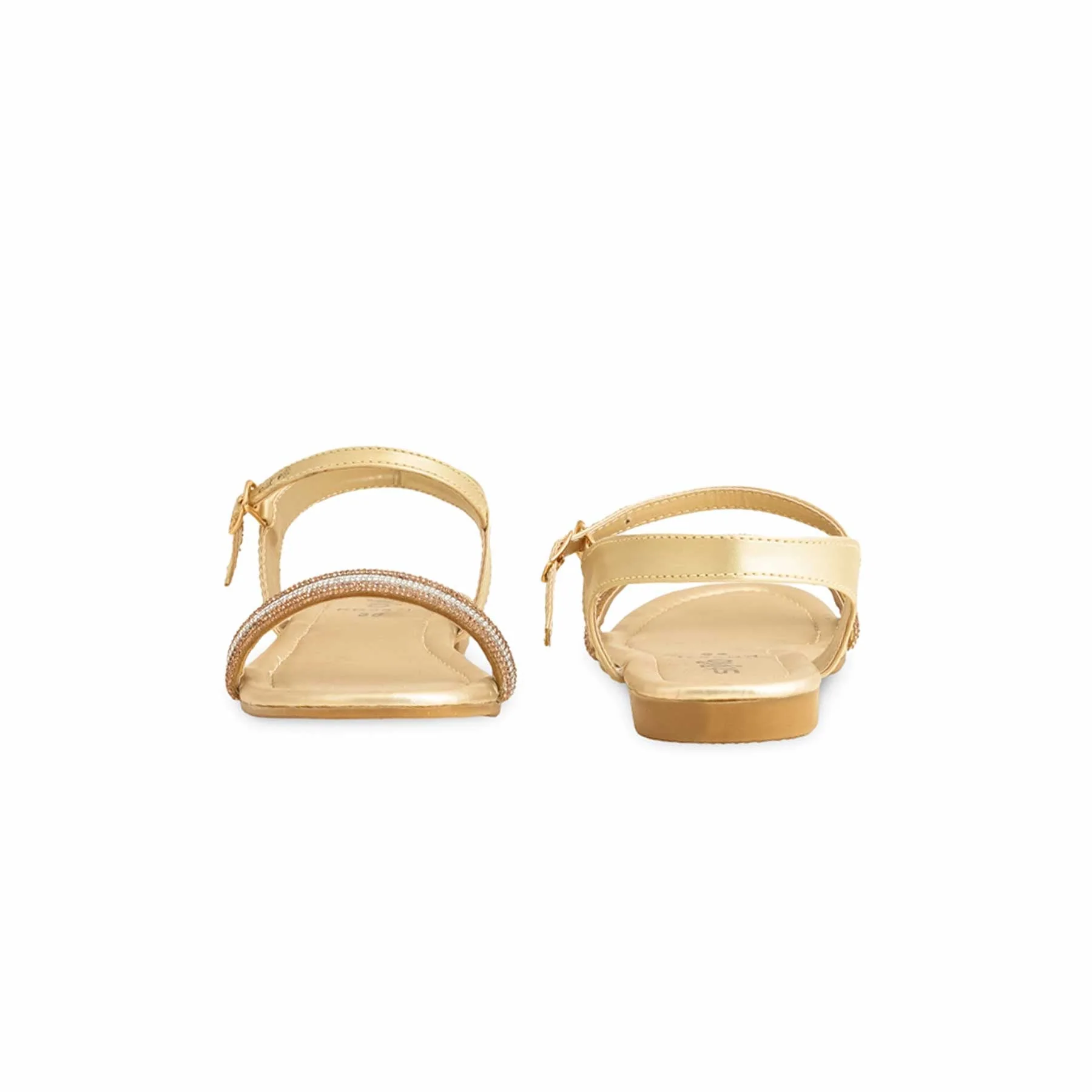 Girls Golden Formal Sandal KD9871 - Image 4