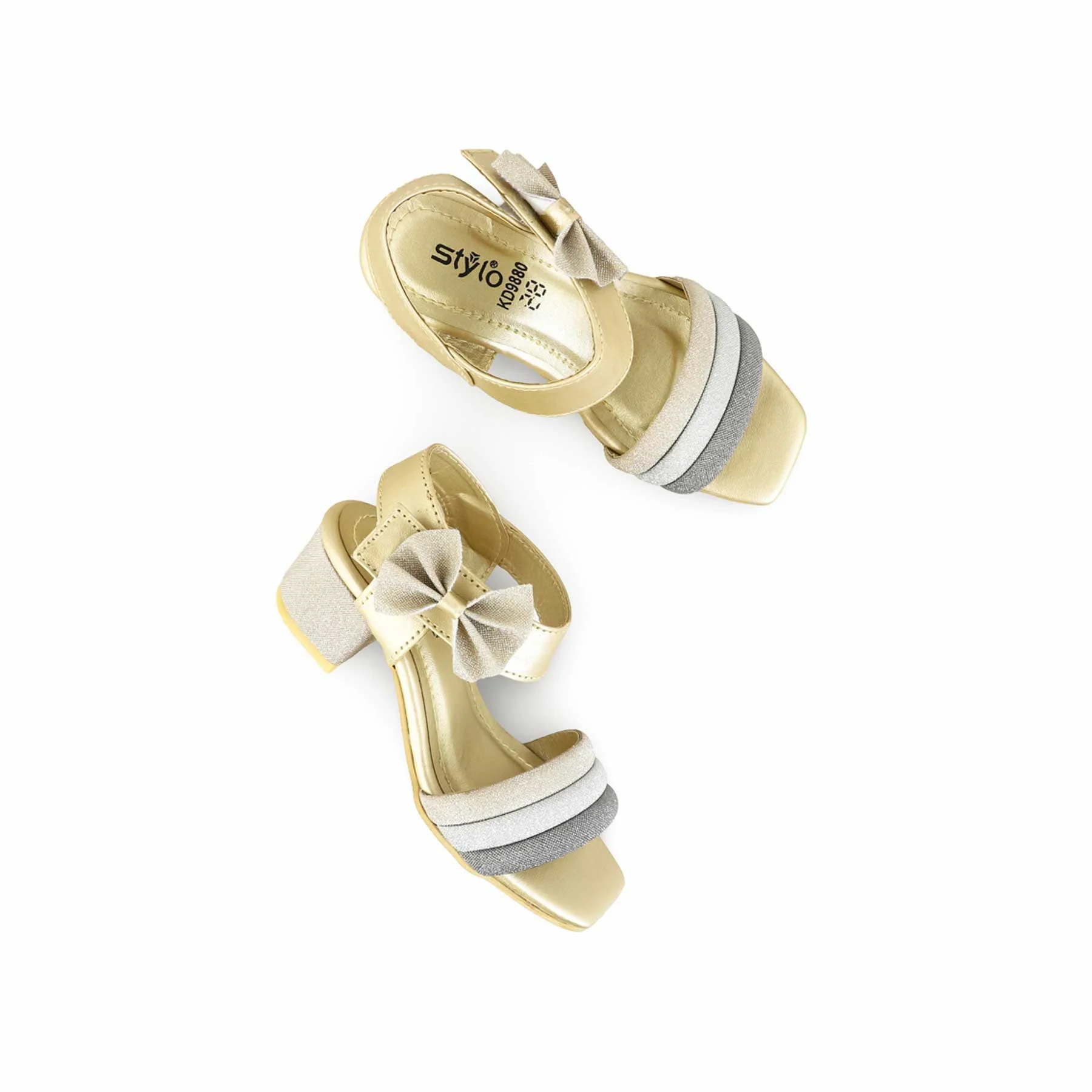 Girls Golden Formal Sandal KD9880 - Image 5