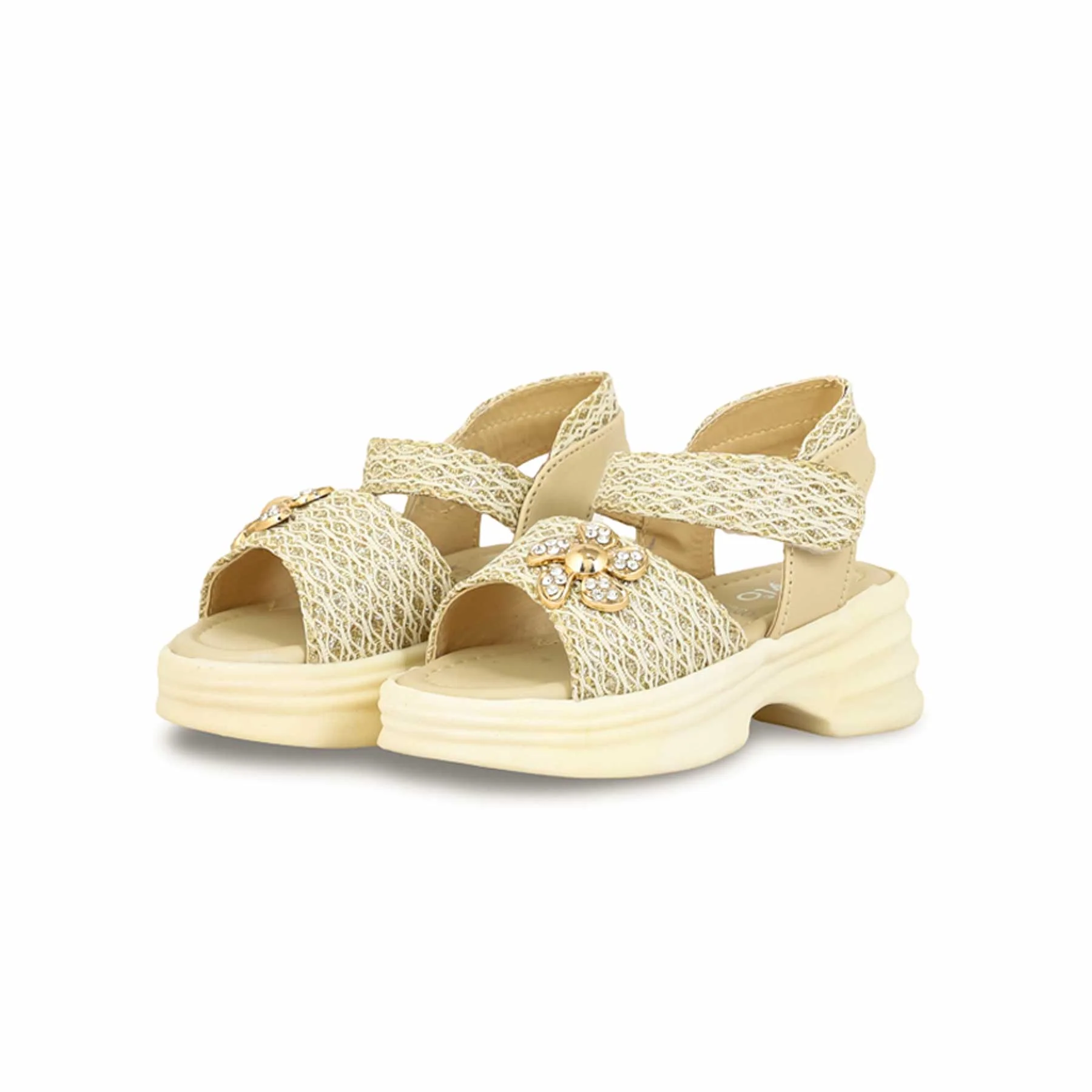 Girls Golden Formal Sandal KD9900 - Image 3