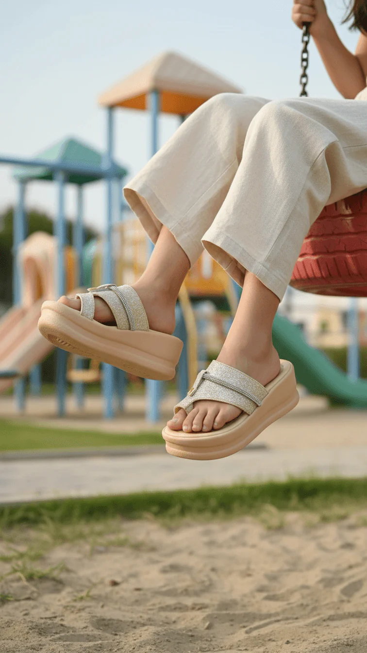 Girls Golden Formal Slipper KD5609