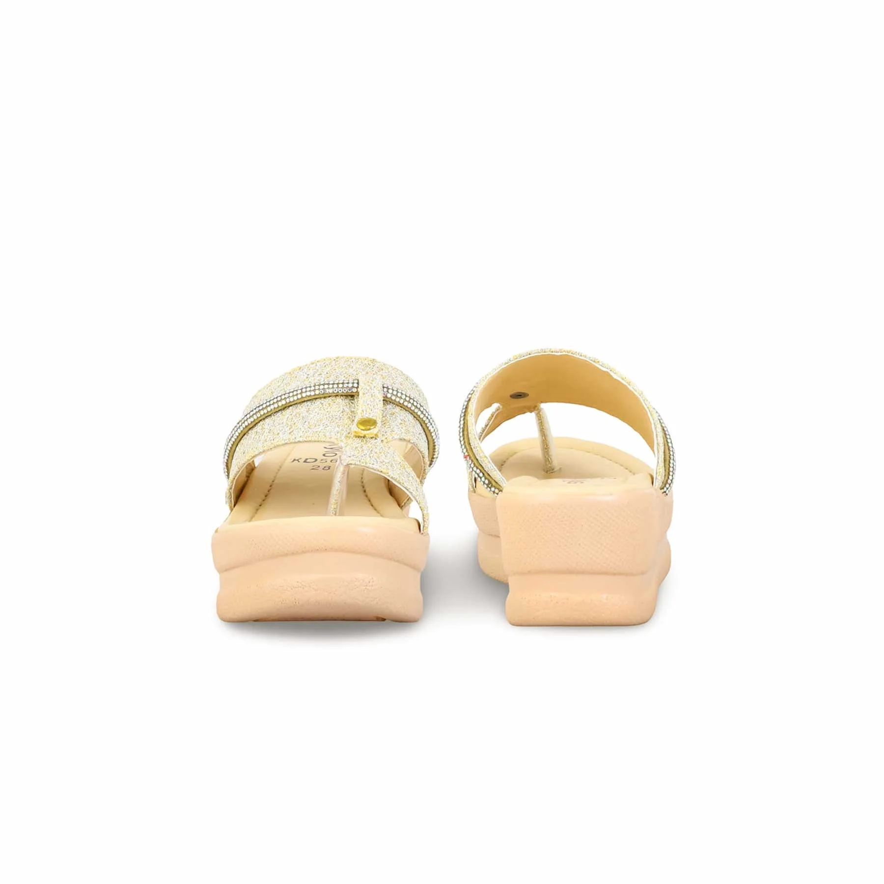 Girls Golden Formal Slipper KD5609 - Image 4