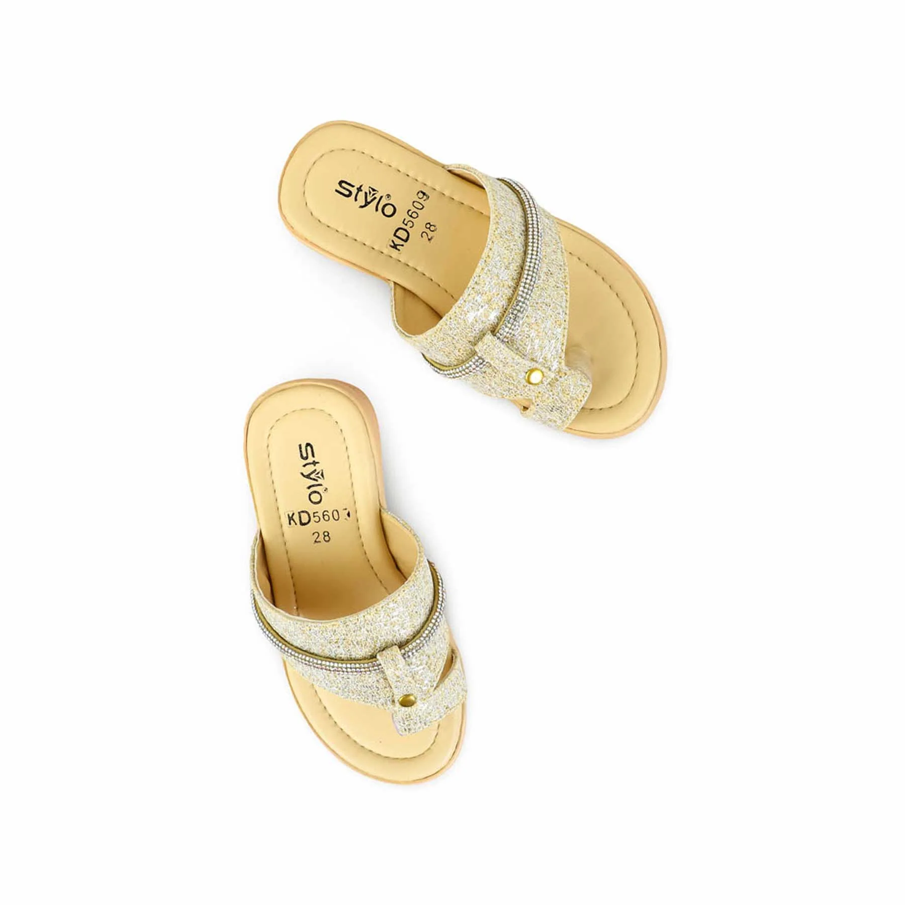 Girls Golden Formal Slipper KD5609 - Image 5