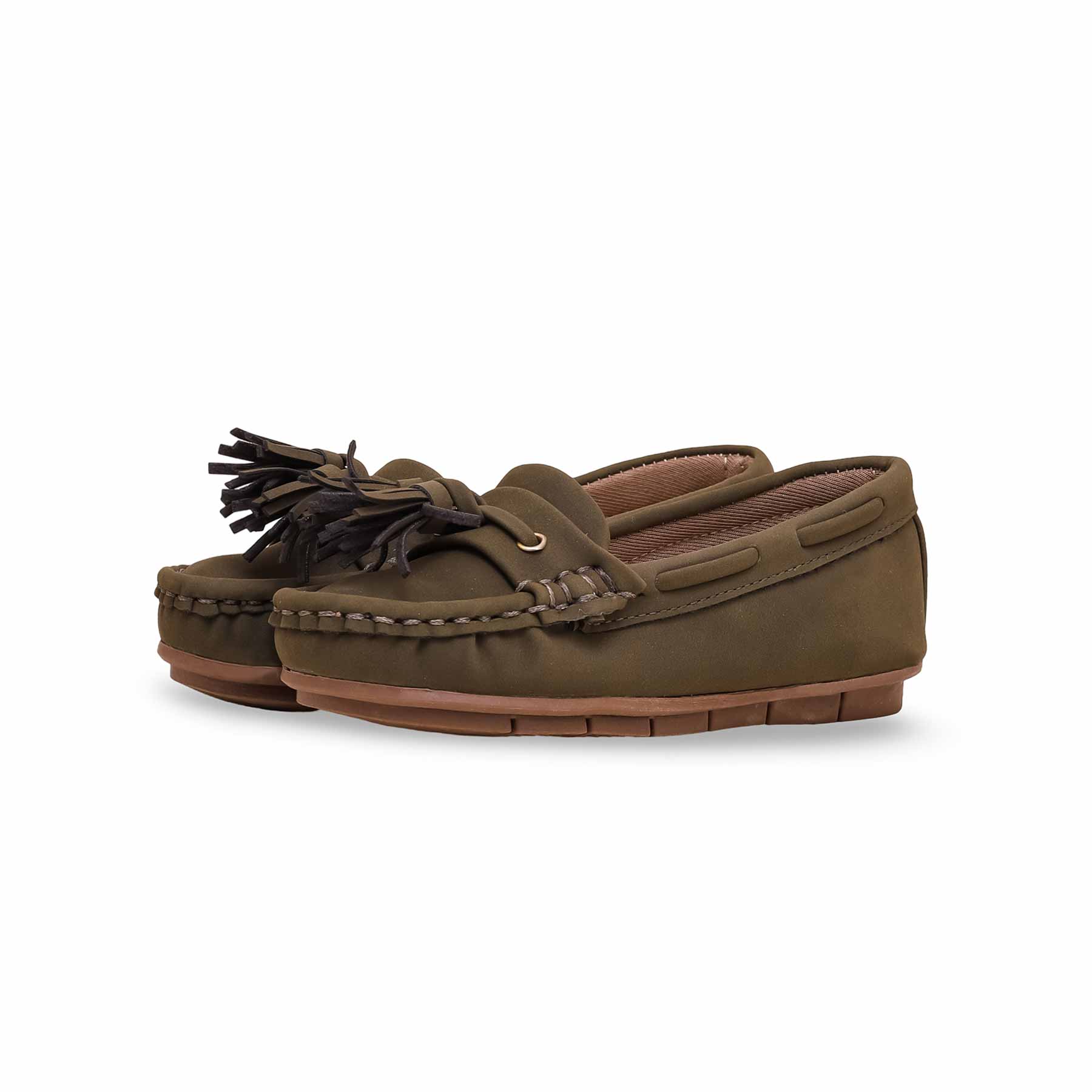 Girls Green Formal Moccasin KD0907 - Image 3