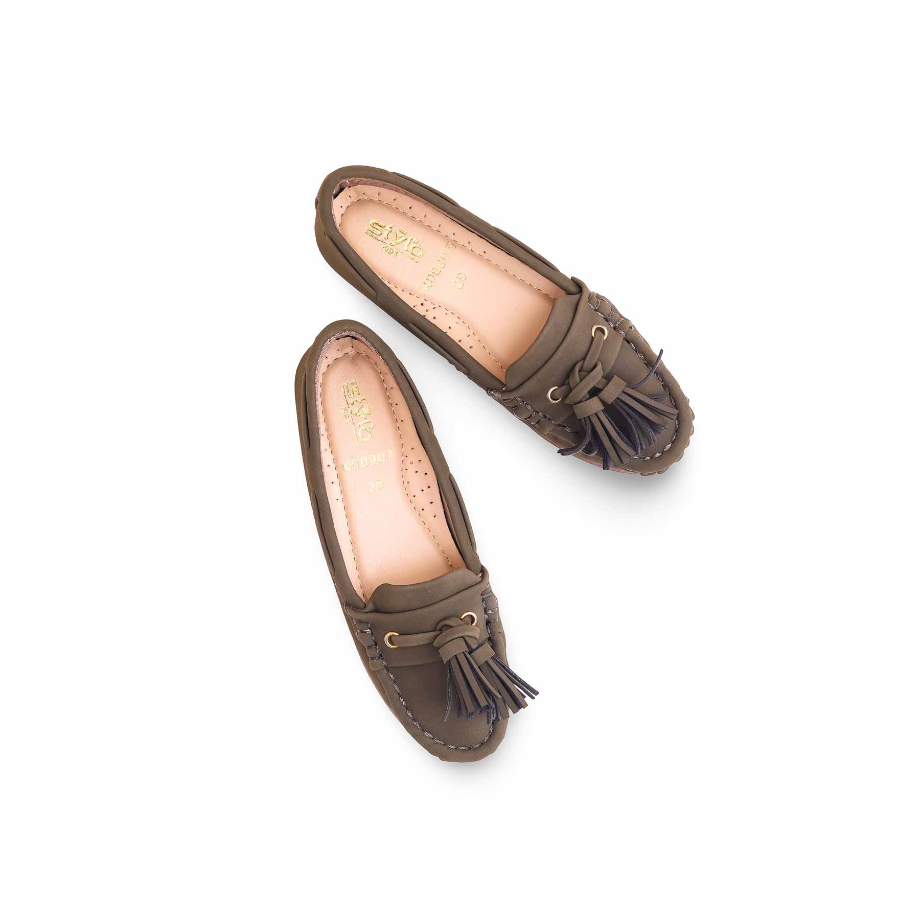 Girls Green Formal Moccasin KD0907 - Image 5