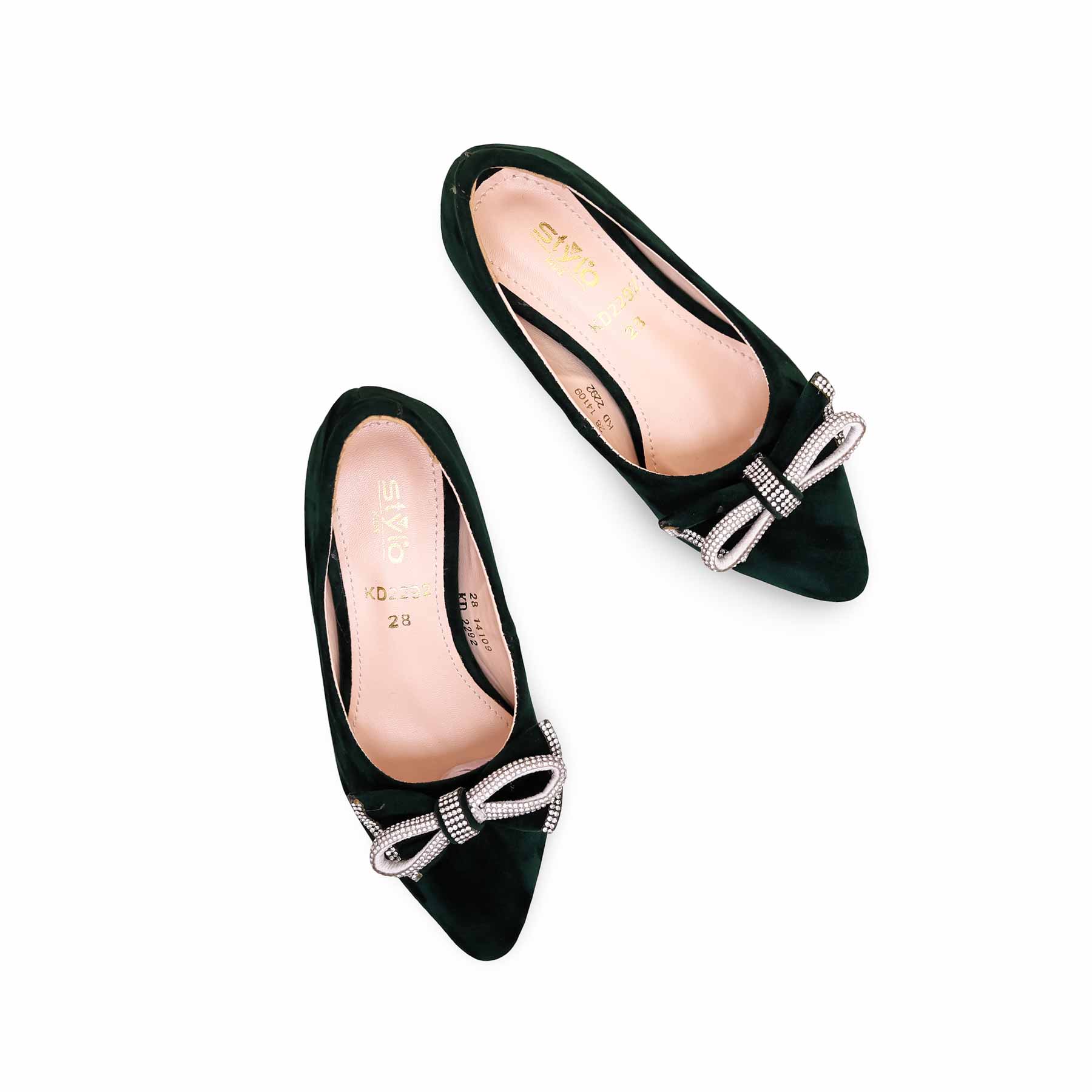 Girls Green Formal Pumps KD2292 - Image 4