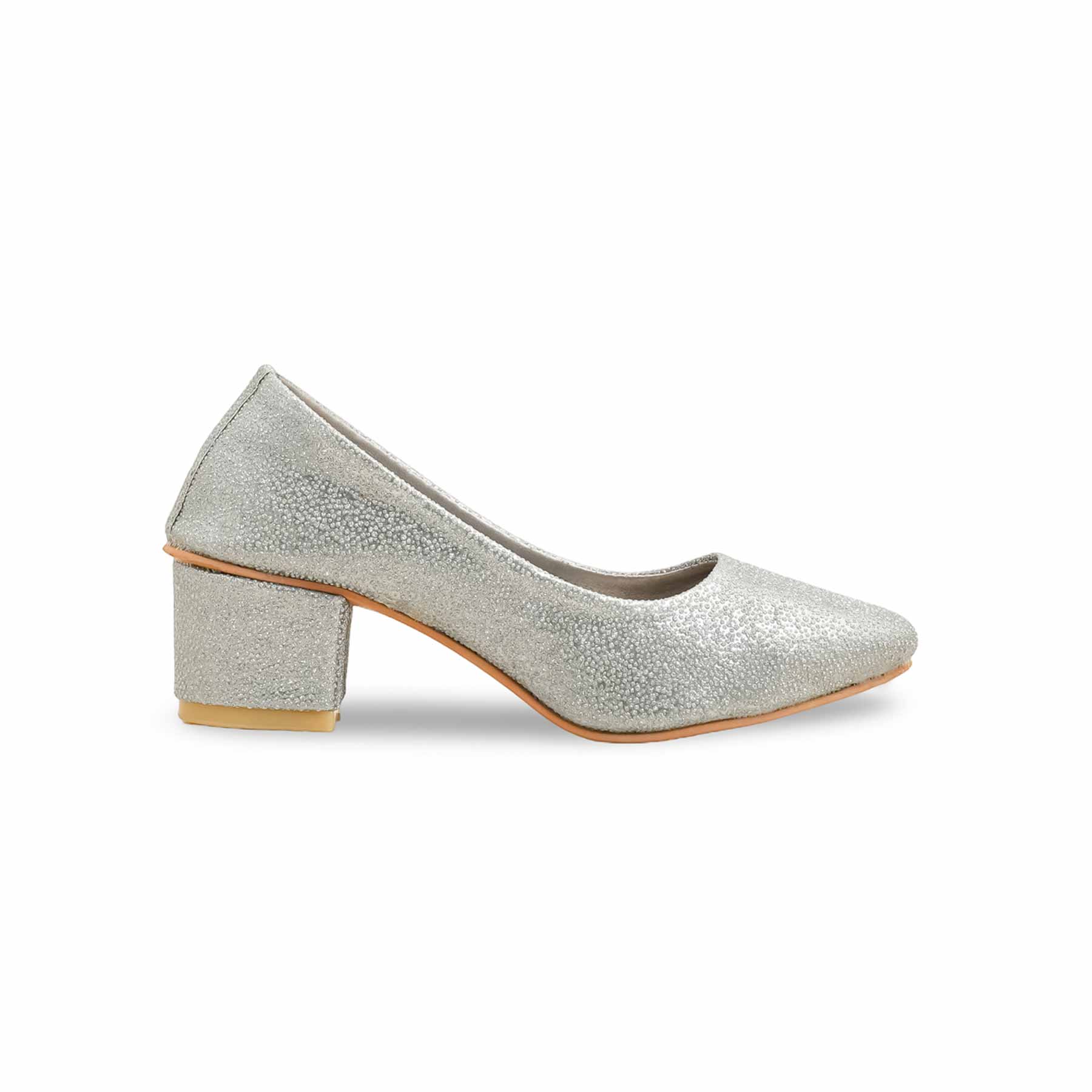Girls Grey Fancy Pumps KD2491 - Image 2