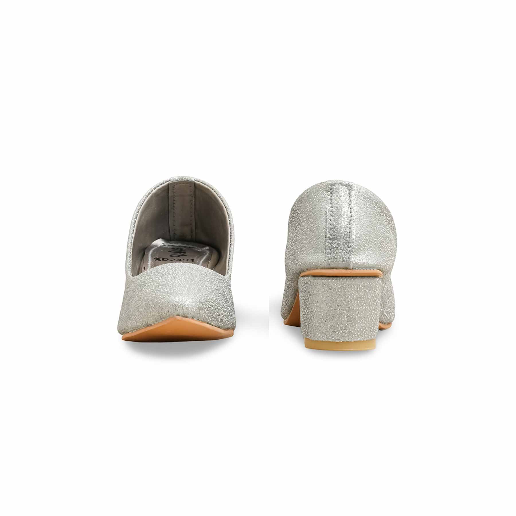 Girls Grey Fancy Pumps KD2491 - Image 4