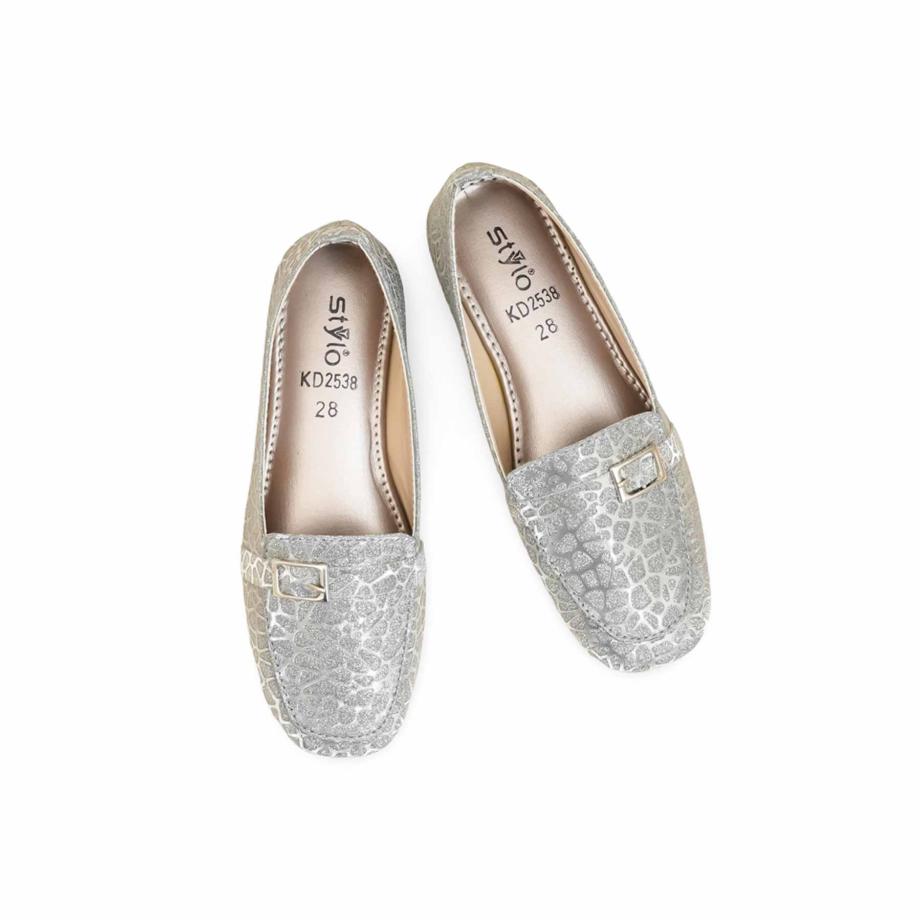 Girls Grey Fancy Moccasin KD2538 - Image 5