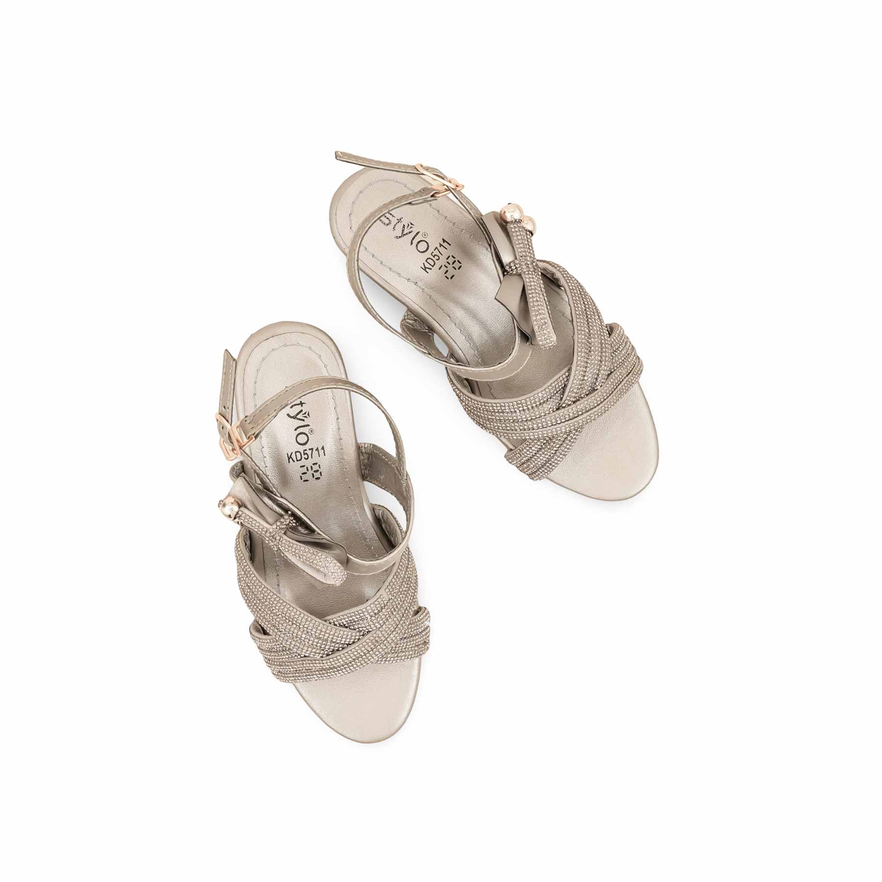 Girls Grey Fancy Sandal KD5711 - Image 5