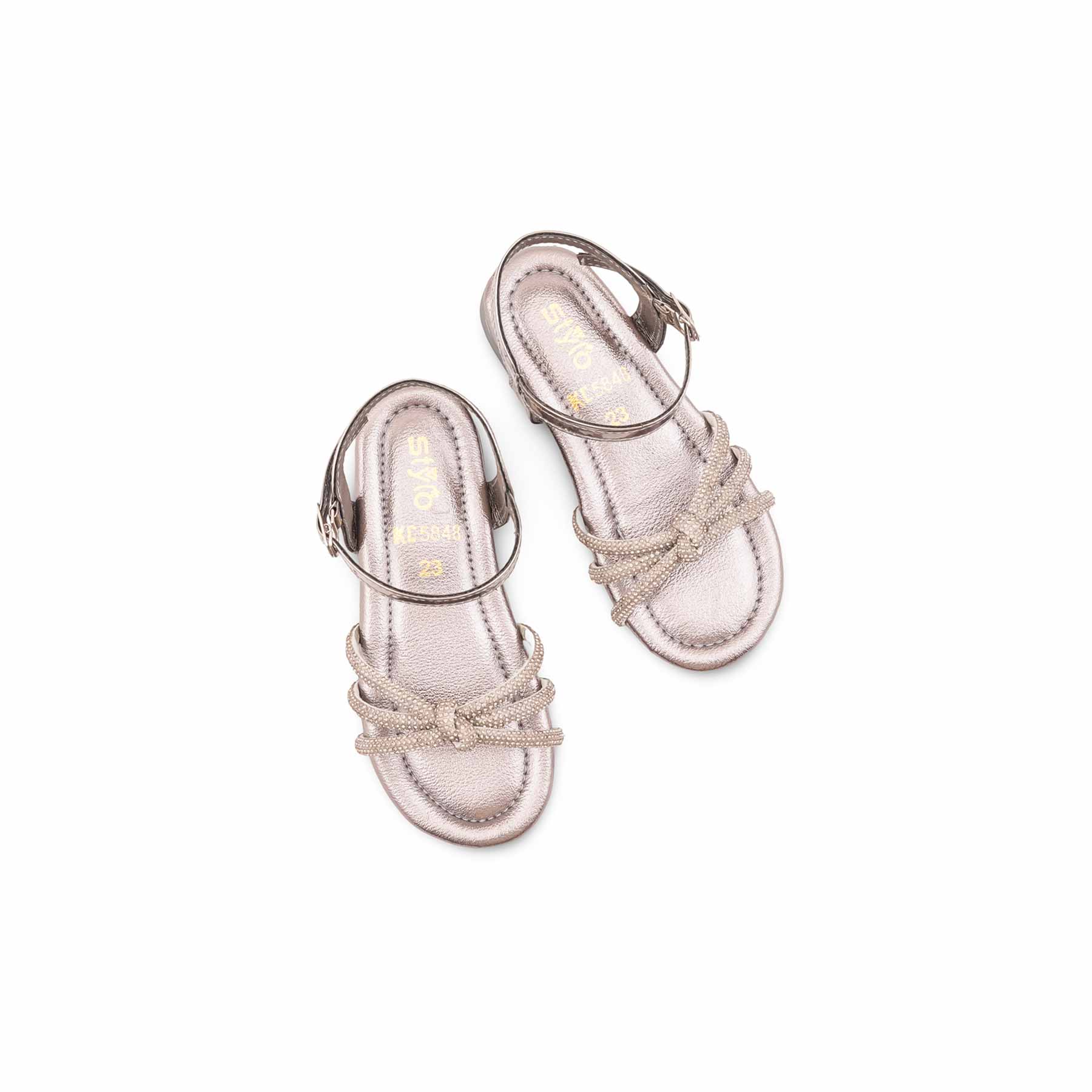 Girls Grey Fancy Sandal KD5848 - Image 5