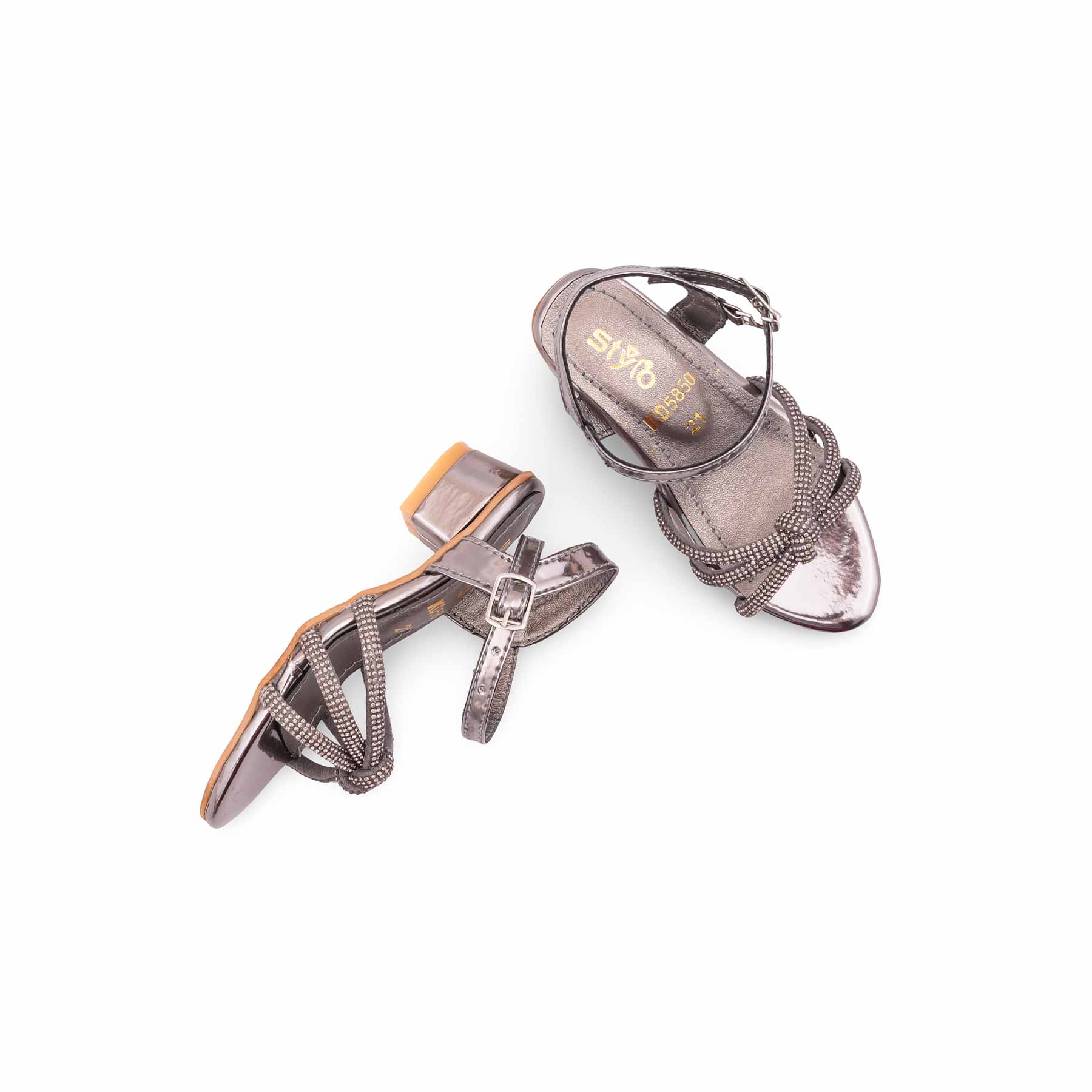 Girls Grey Fancy Sandal KD5850 - Image 5