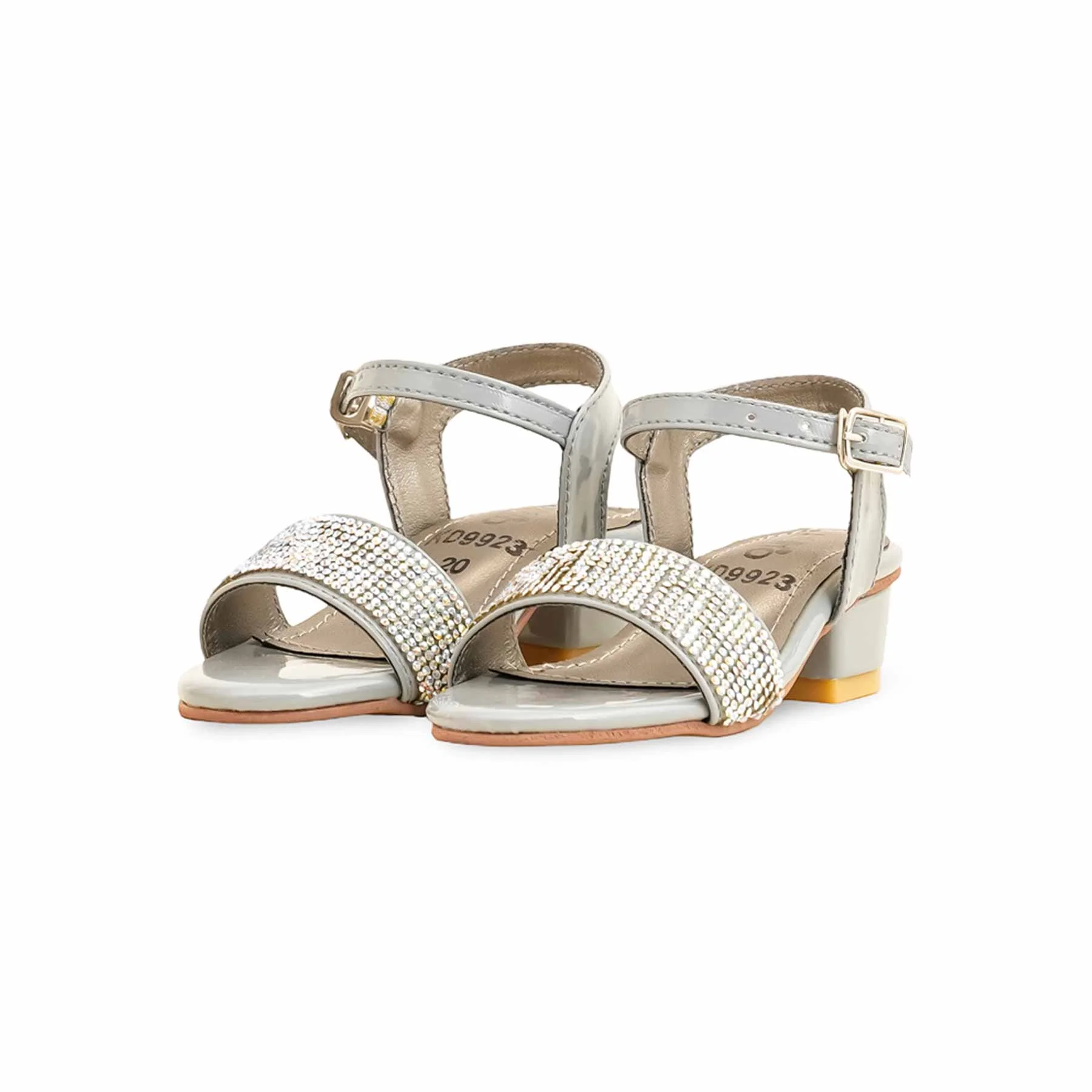 Girls Grey Fancy Sandal KD9923 - Image 3