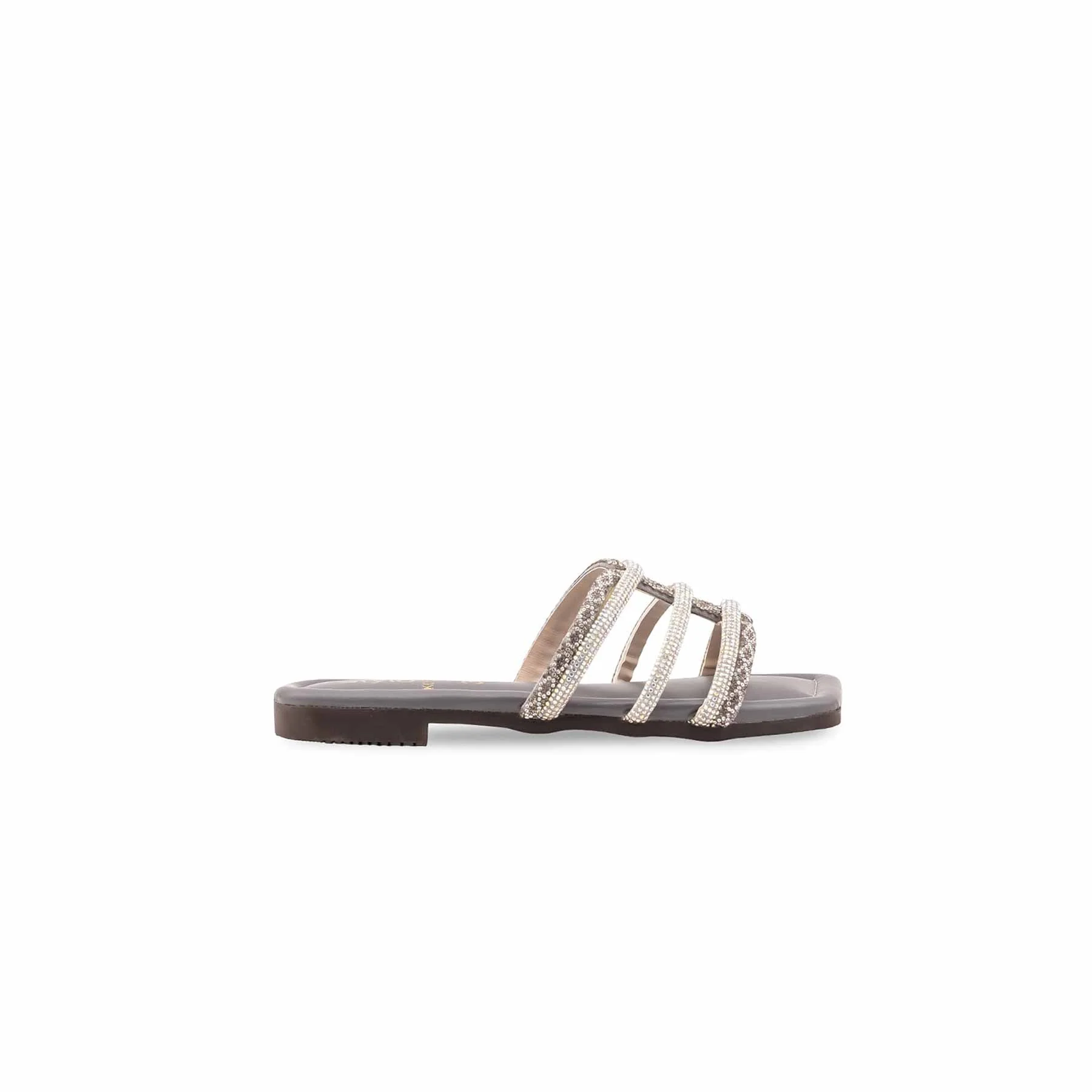 Girls Grey Fancy Slipper KD5956 - Image 2
