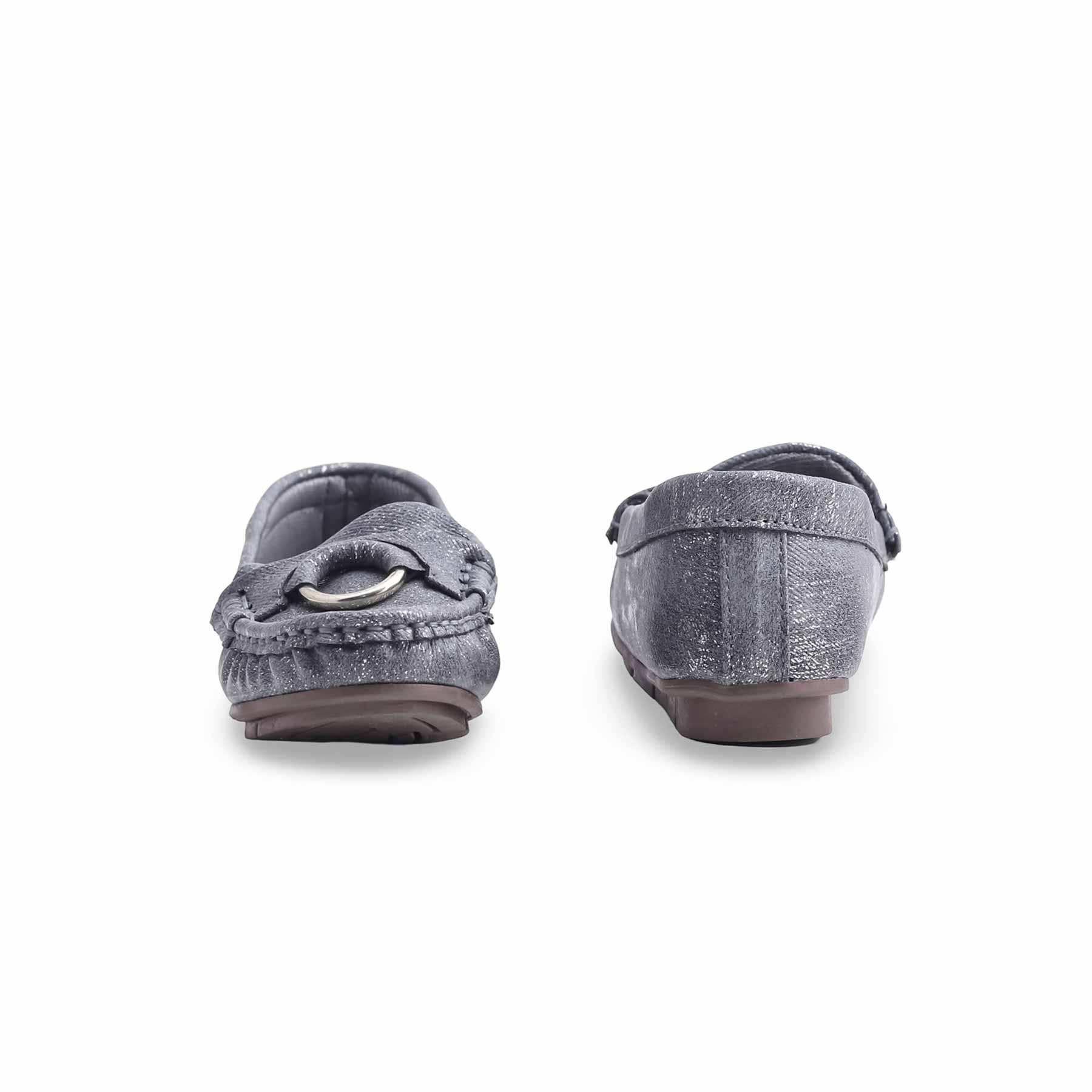 Girls Grey Formal Moccasin KD0909 - Image 4