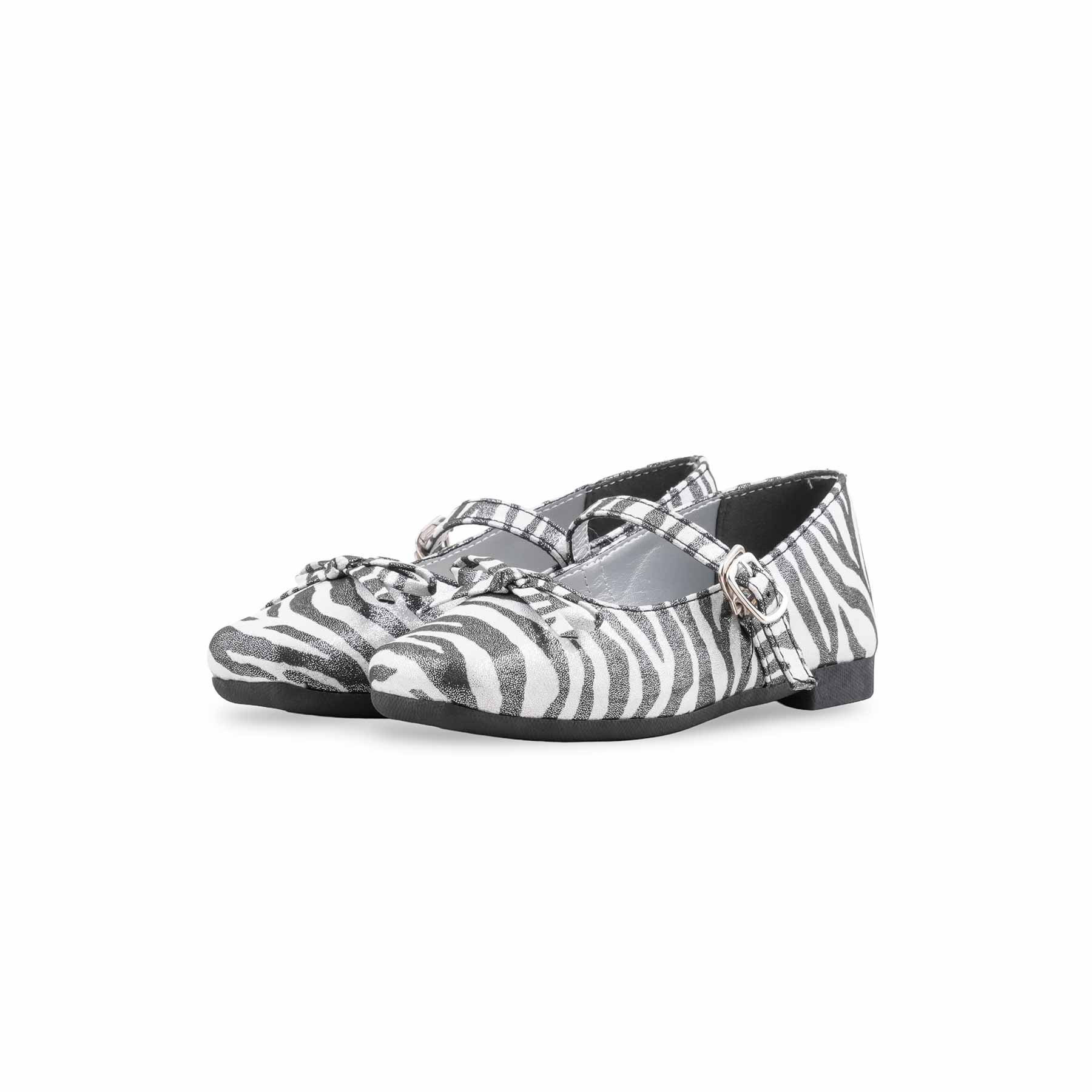 Girls Grey Formal Pumps KD2616 - Image 3