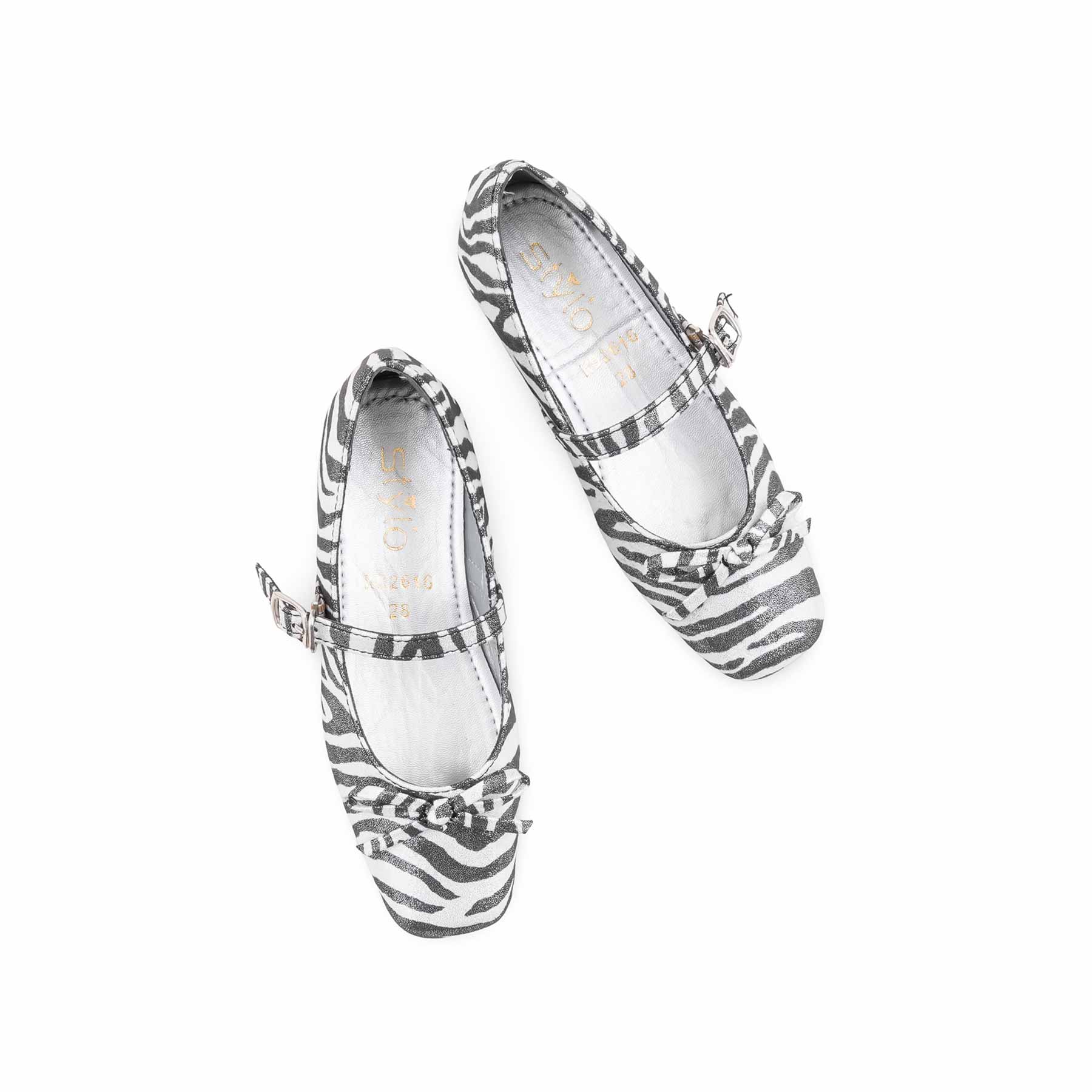 Girls Grey Formal Pumps KD2616 - Image 5