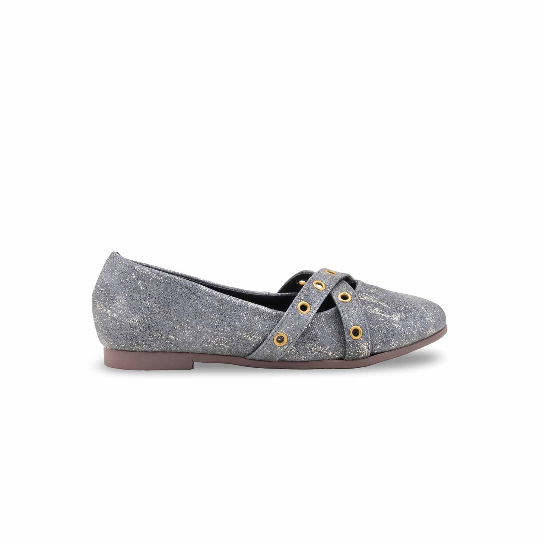 Girls Grey Formal Pumps KD2643 - Image 2