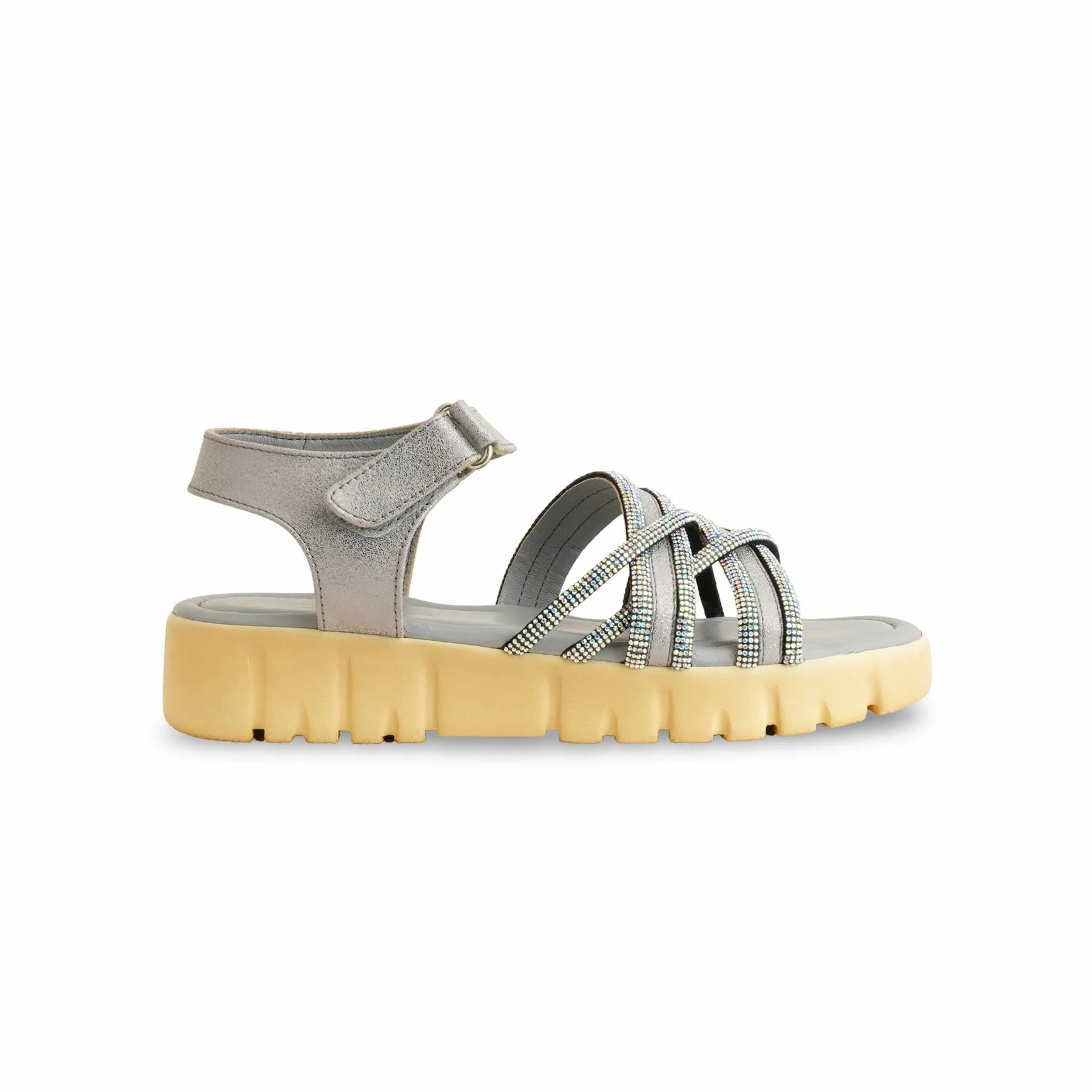 Girls Grey Formal Sandal KD5637 - Image 2