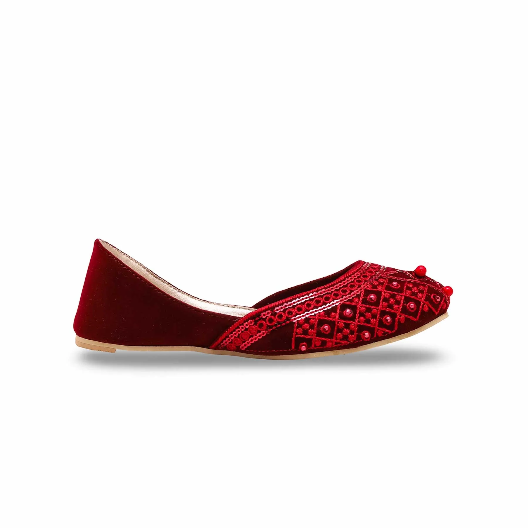 Girls Maroon Fancy Khussa KD2250 - Image 2
