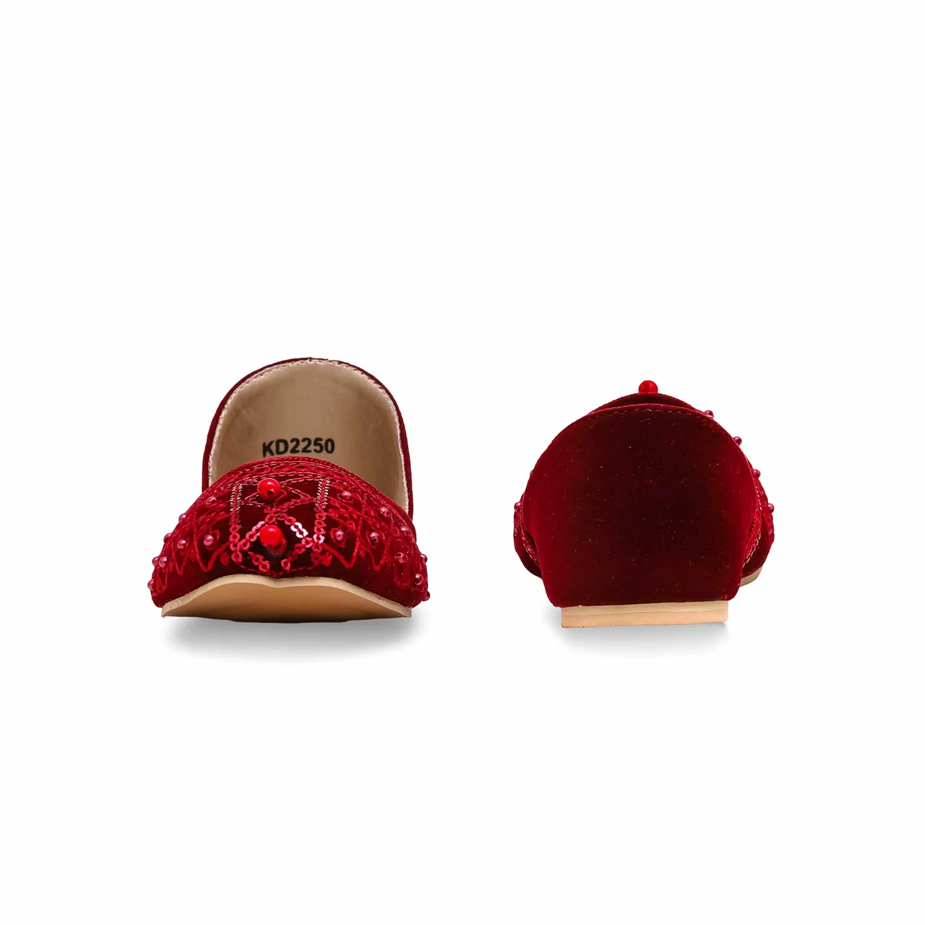 Girls Maroon Fancy Khussa KD2250 - Image 4