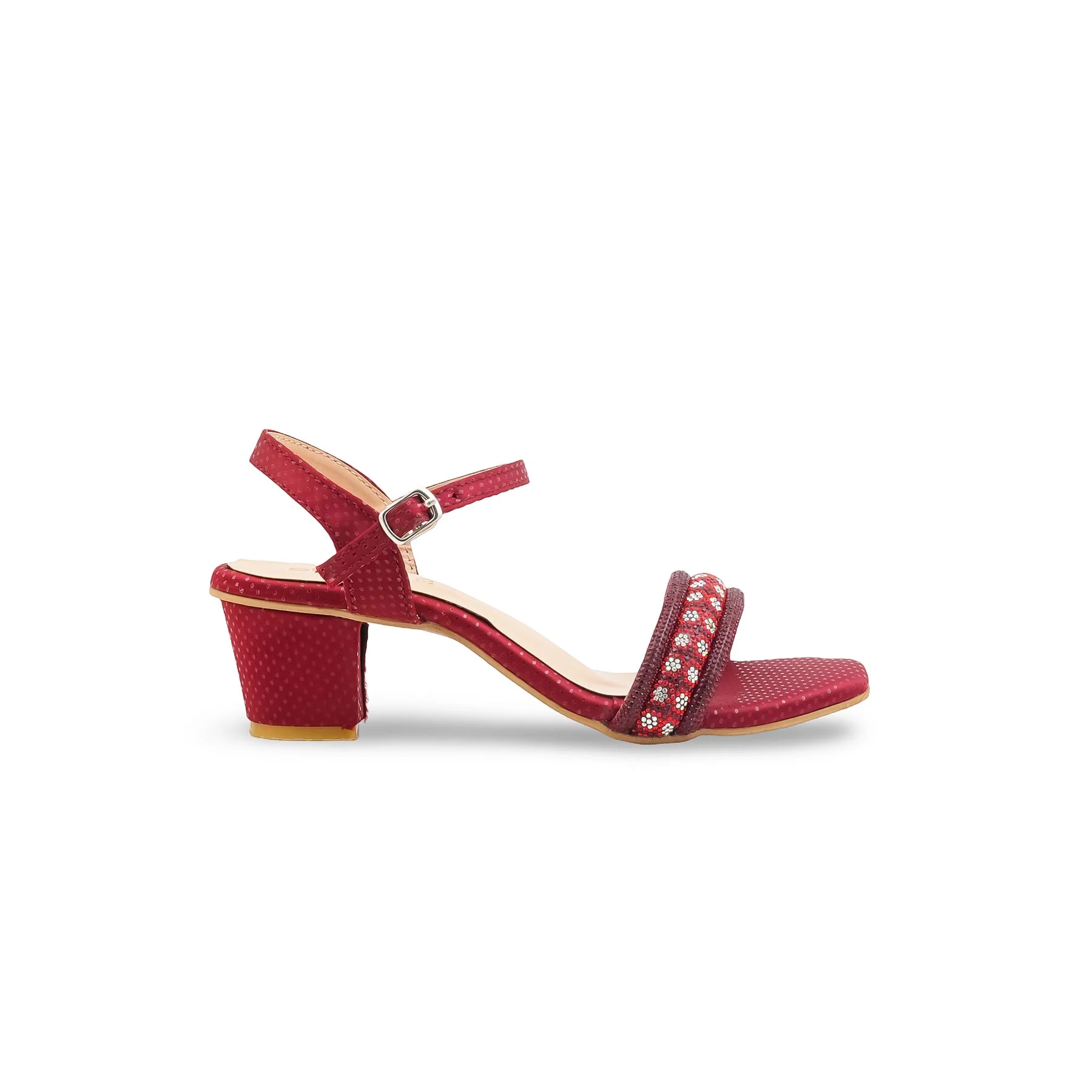 Girls Maroon Fancy Sandal KD5944 - Image 2