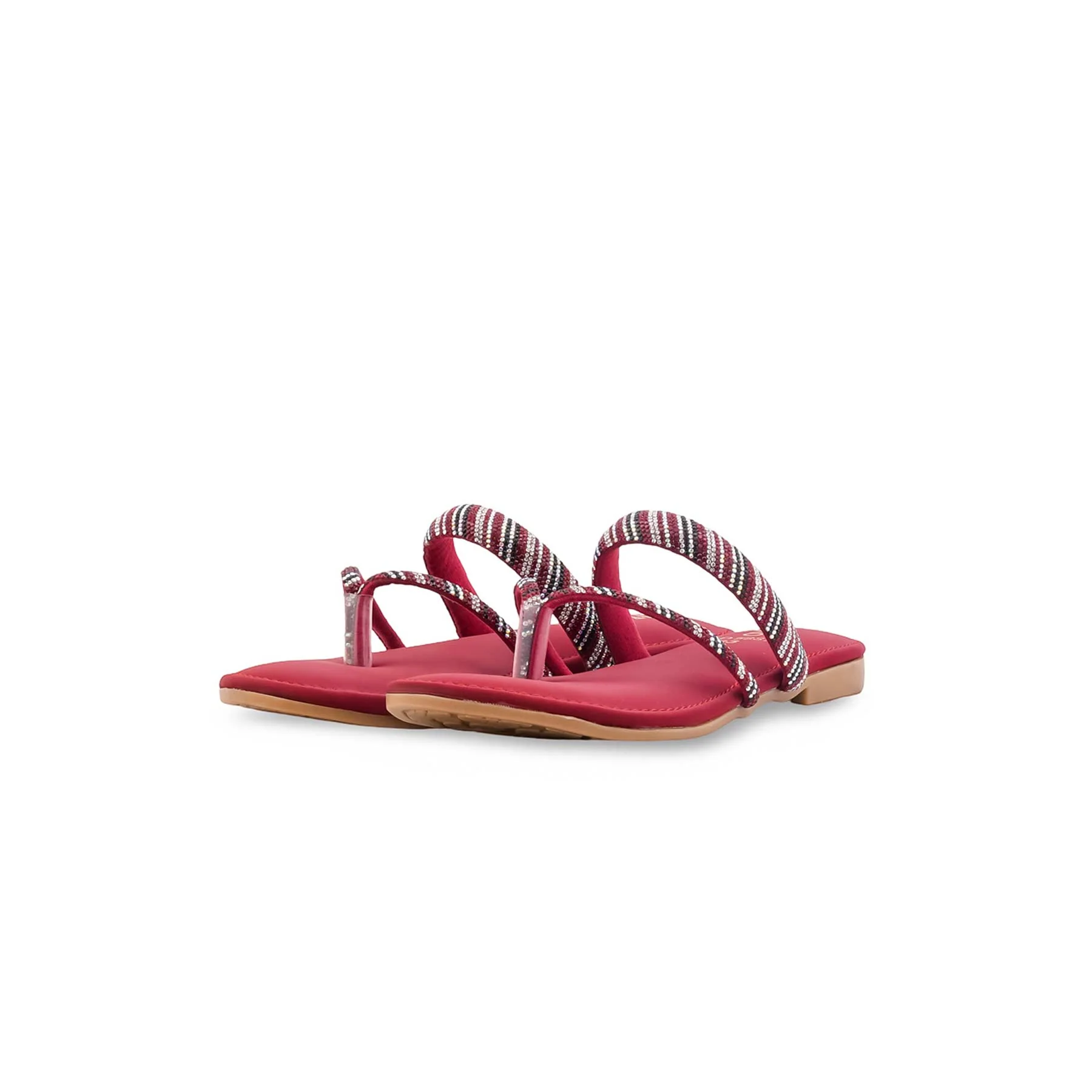 Girls Maroon Fancy Slipper KD5887 - Image 3