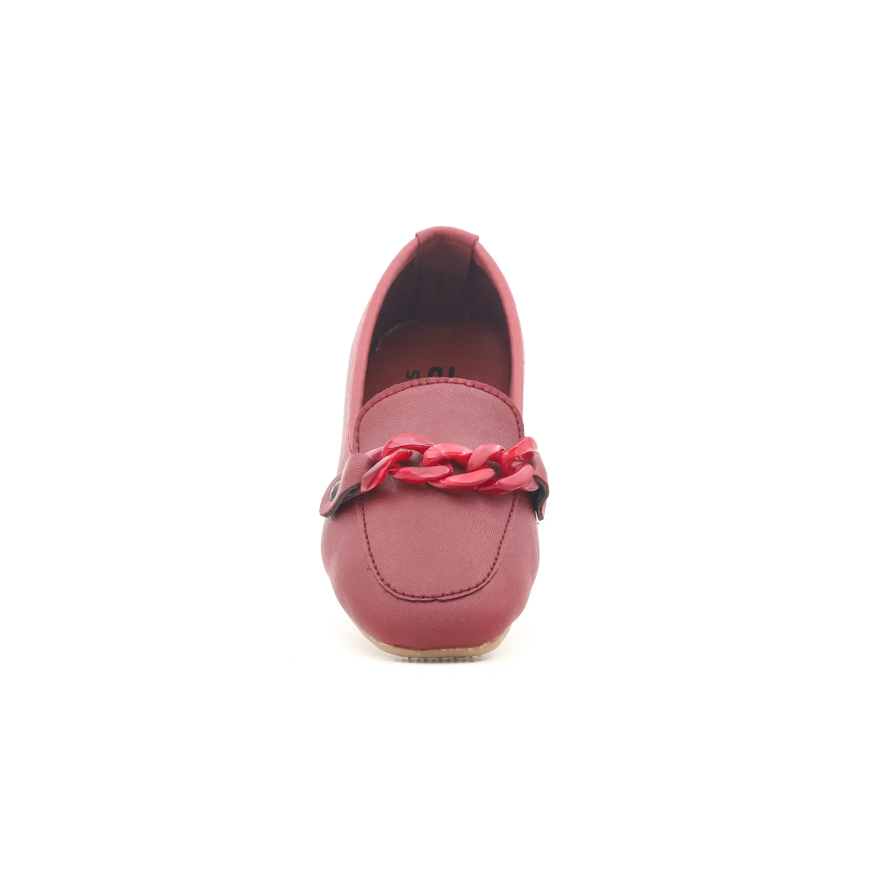 Girls Maroon Formal Moccasin KD0292 - Image 3