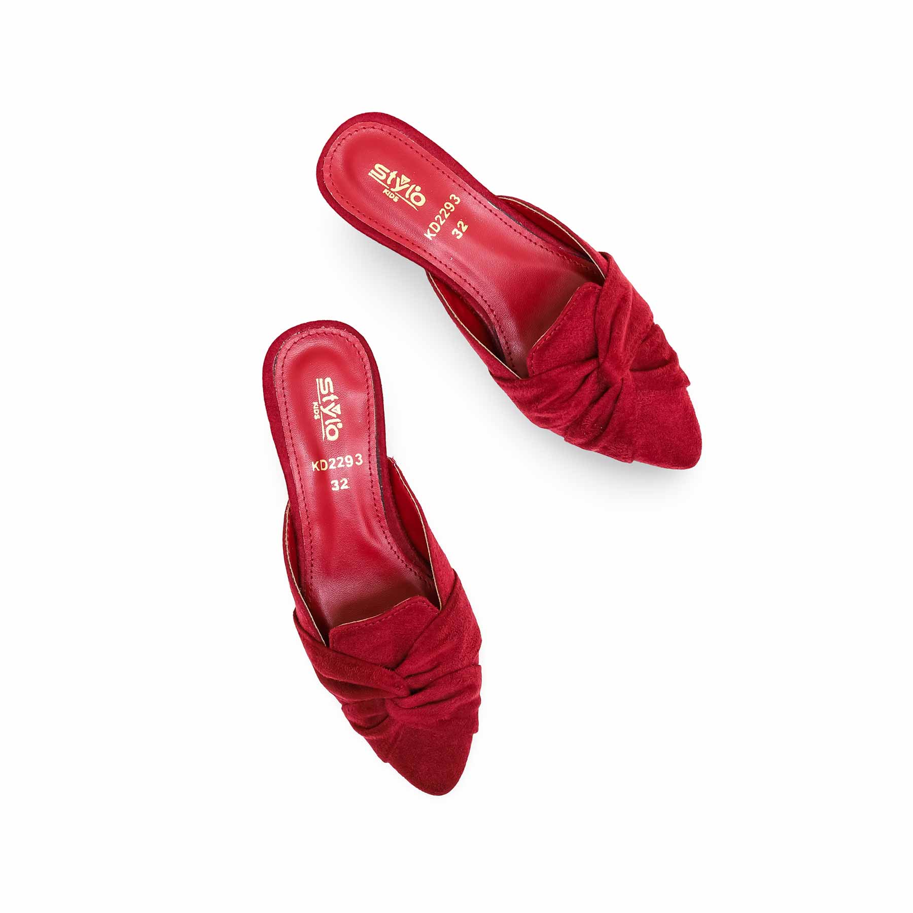 Girls Maroon Formal Pumps KD2293 - Image 5