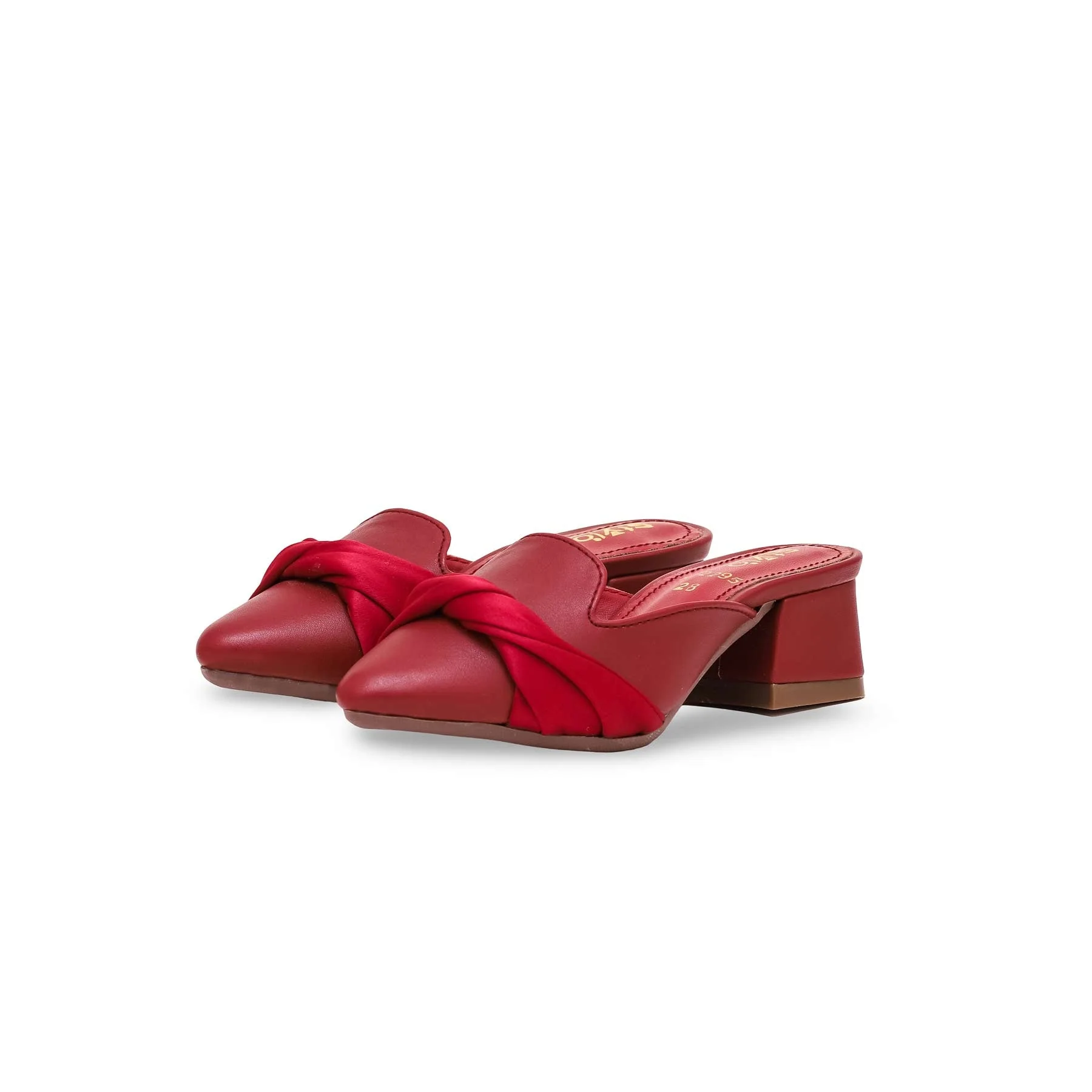 Girls Maroon Formal Pumps KD2295 - Image 2