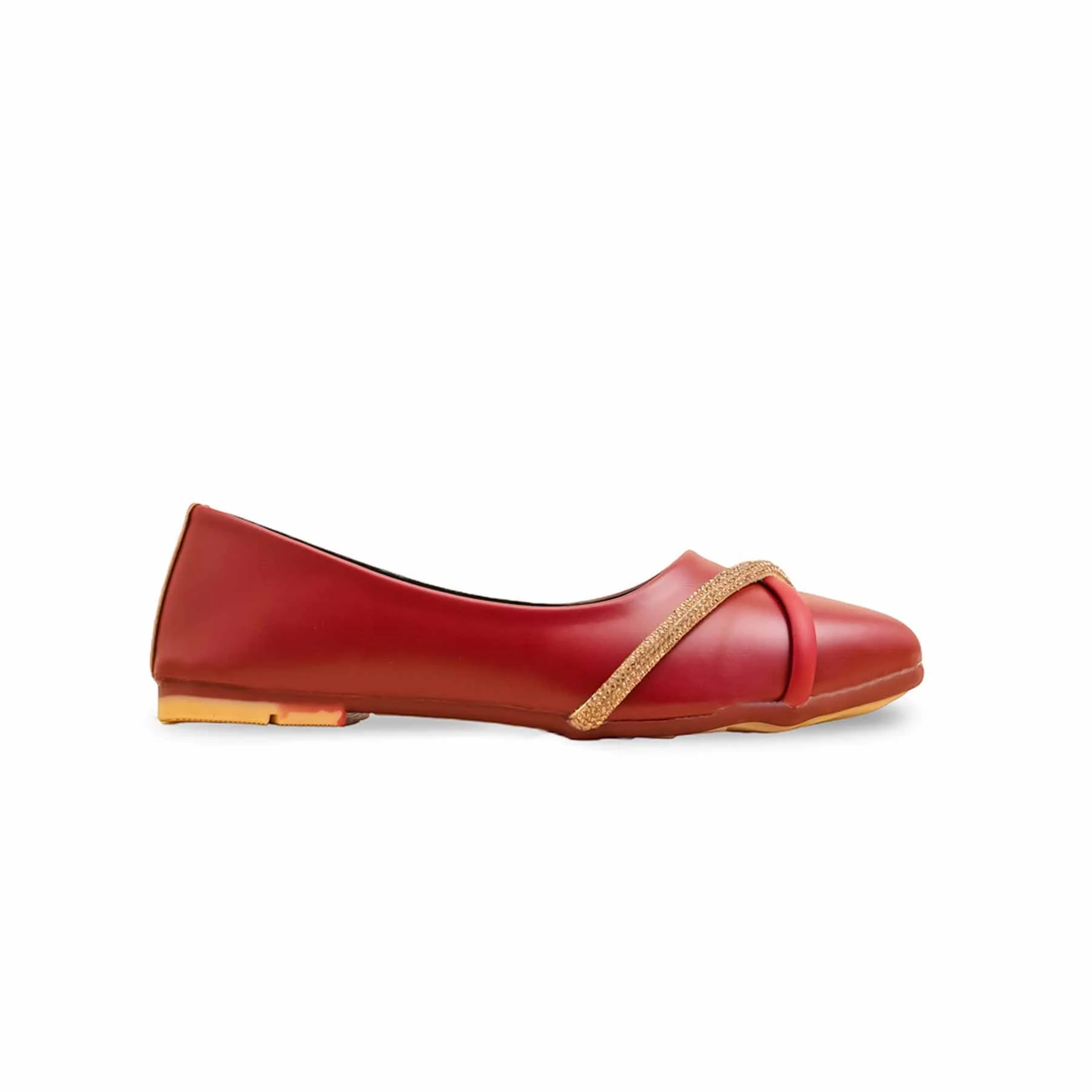 Girls Maroon Formal Pumps KD2572 - Image 2