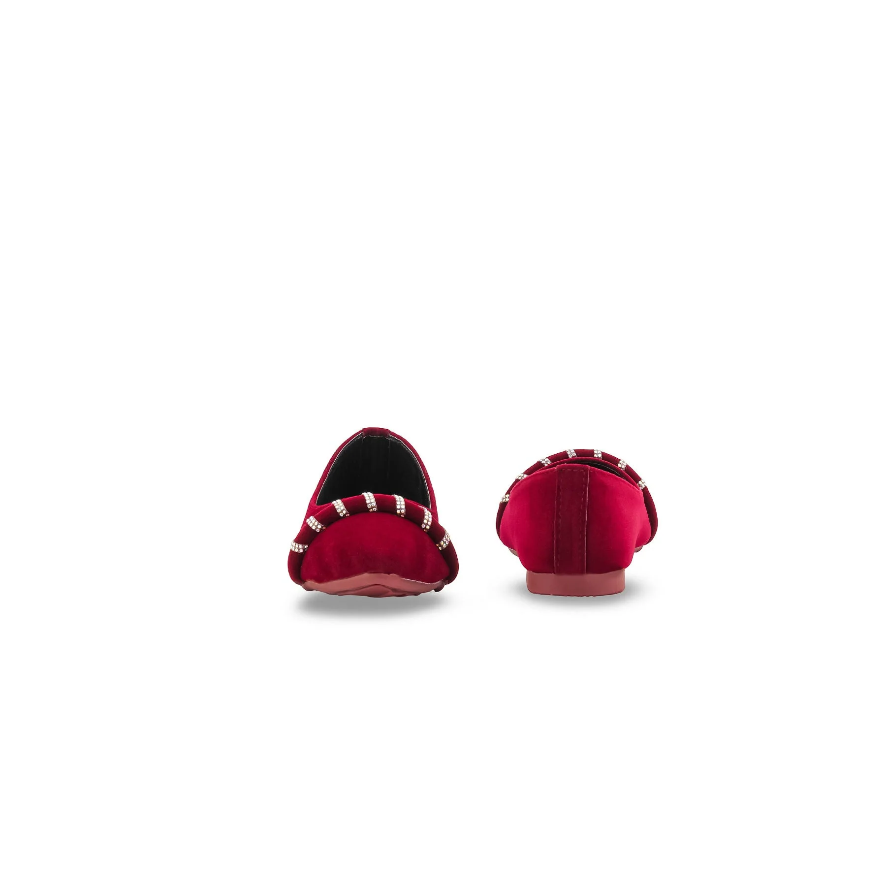 Girls Maroon Formal Pumps KD2573 - Image 4