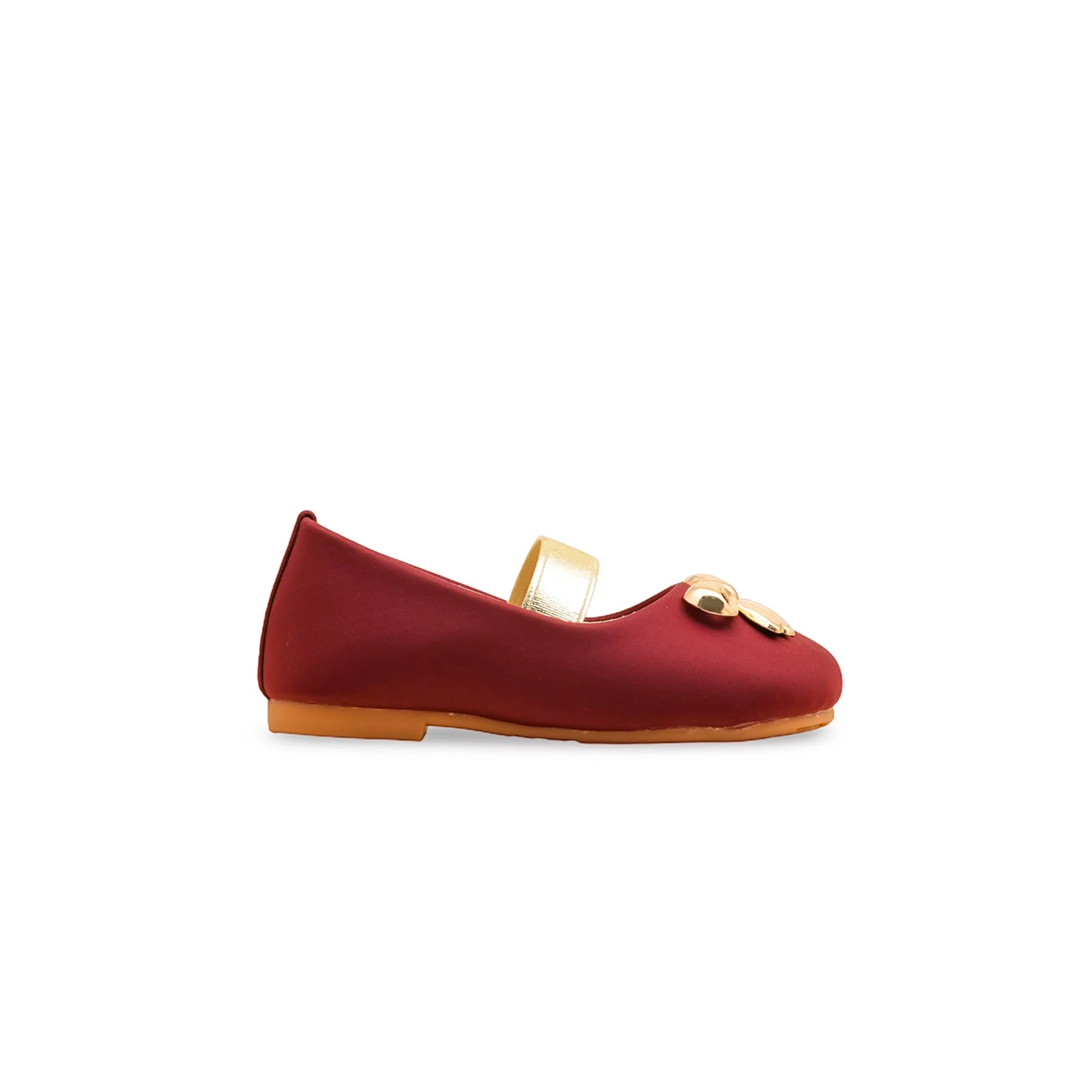 Girls Maroon Formal Pumps KD2584 - Image 2