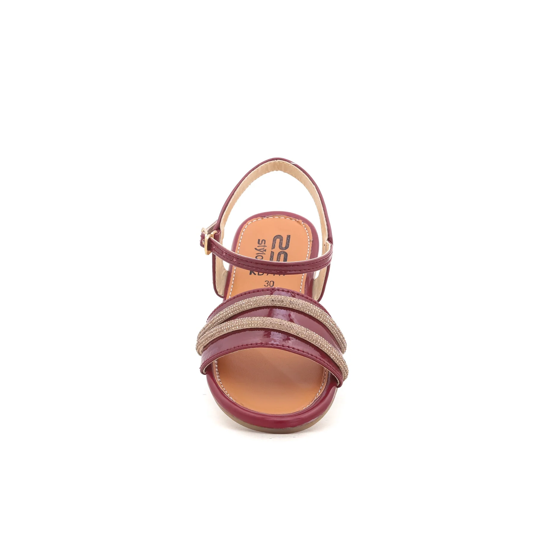 Girls Maroon Formal Sandal KD7447 - Image 3
