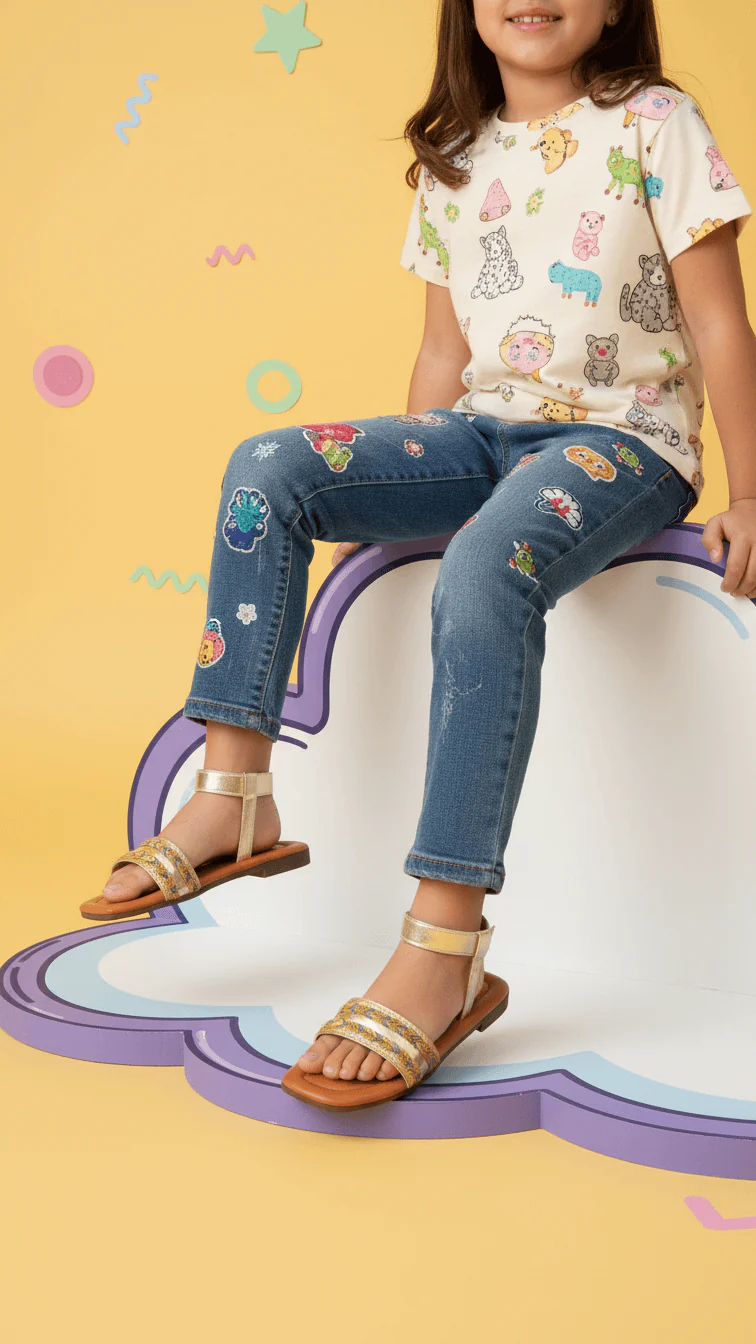 Girls Multy Casual Sandal KD9845