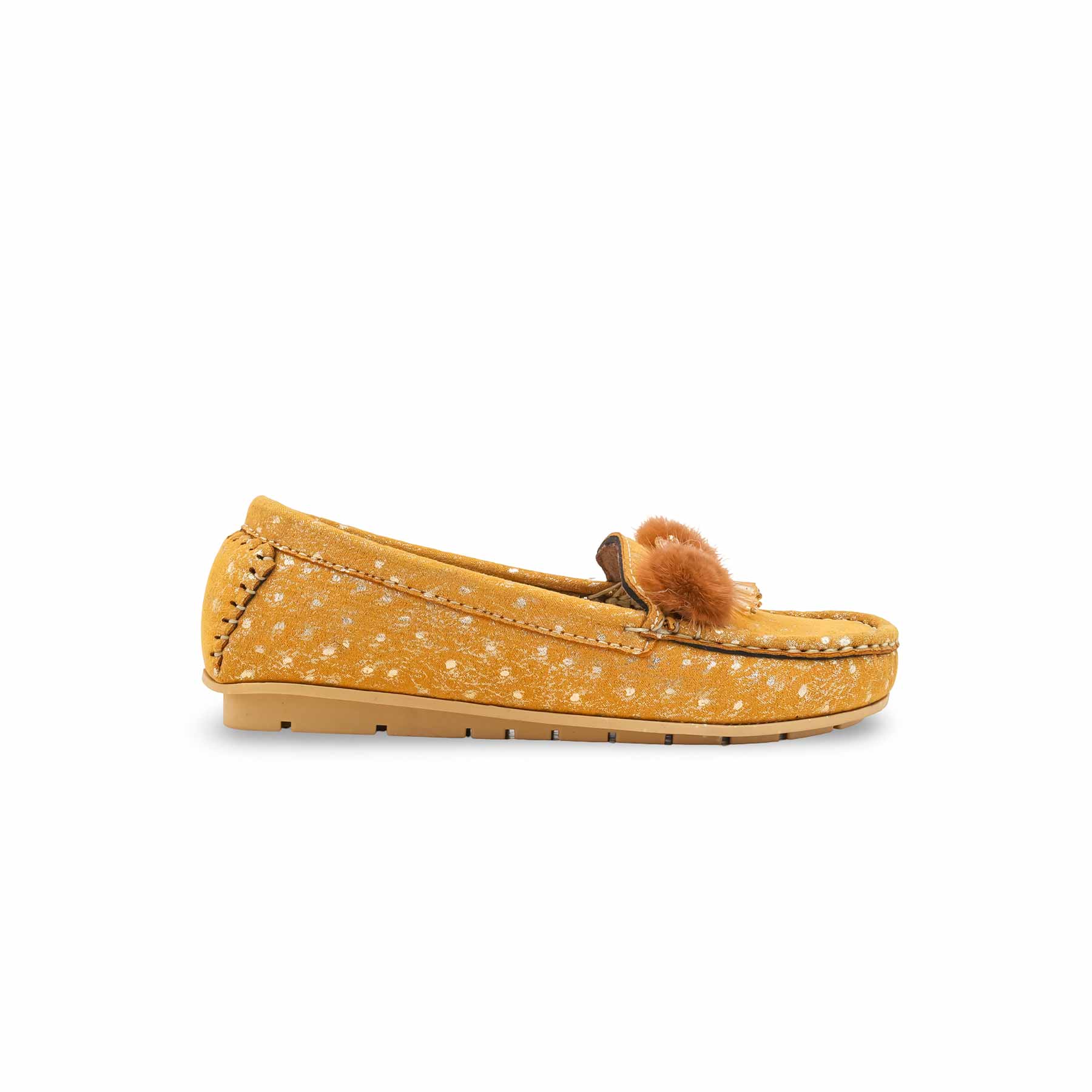 Girls Mustard Formal Moccasin KD2628 - Image 2