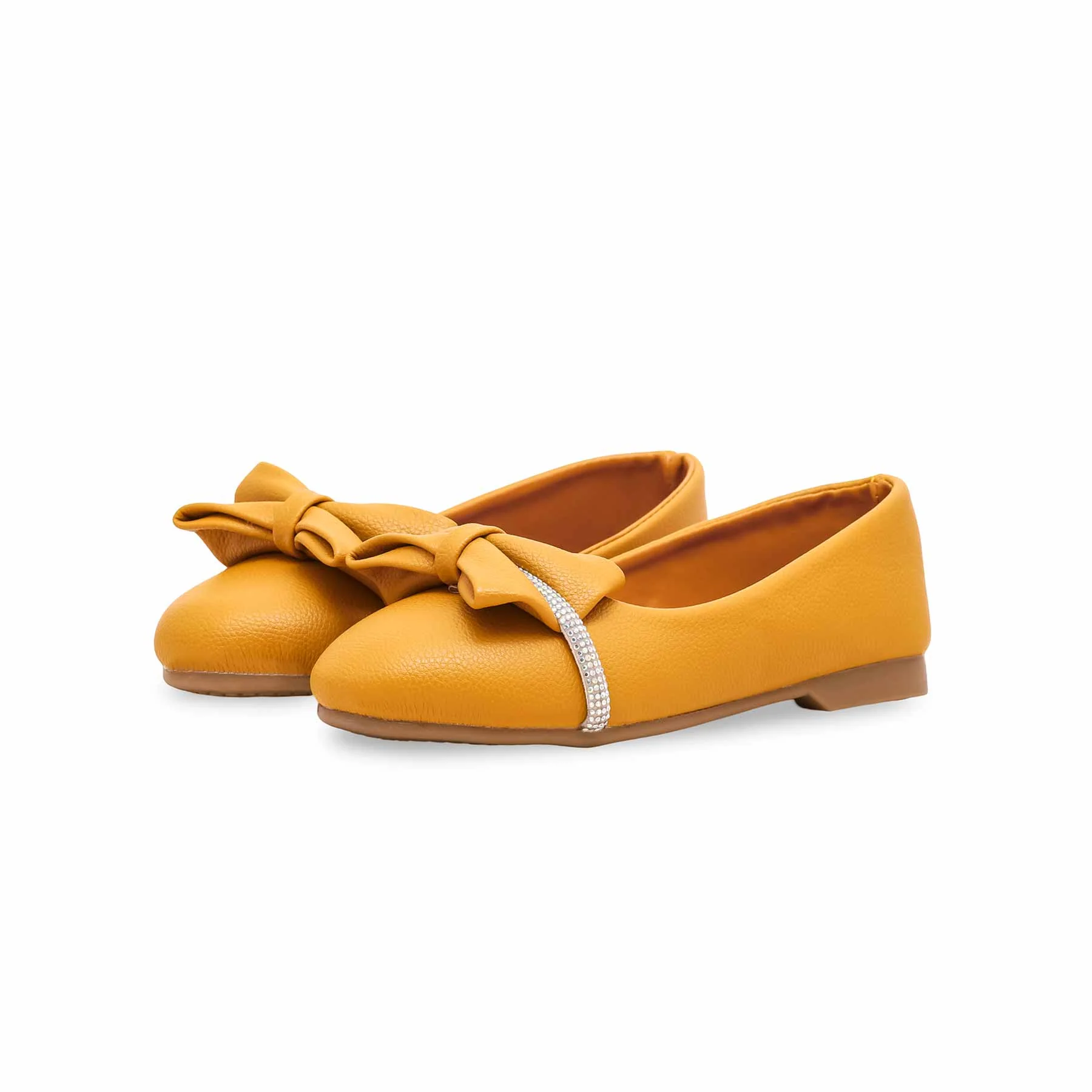 Girls Mustard Formal Pumps KD0969 - Image 2