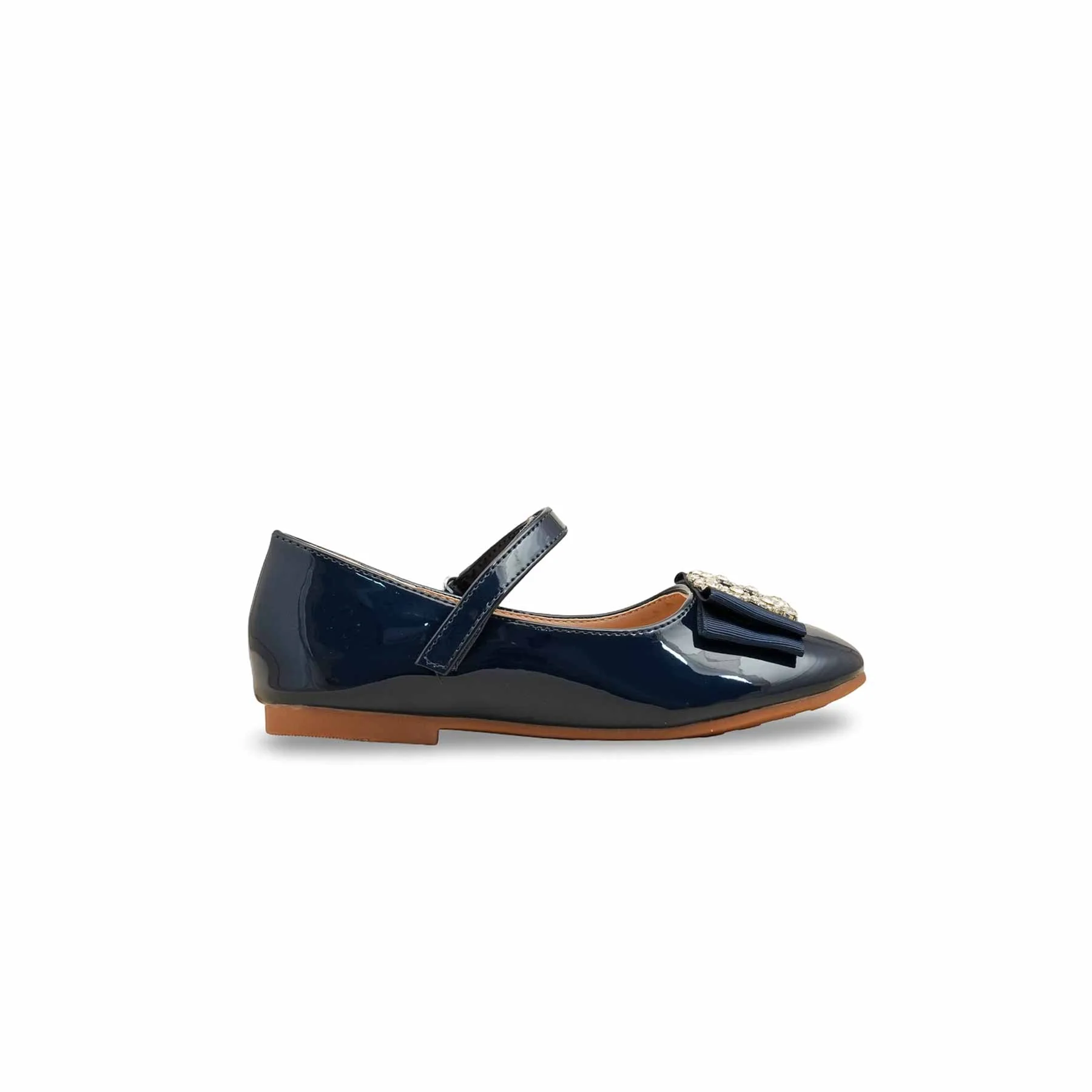 Girls Navy Casual Pumps KD2462 - Image 2