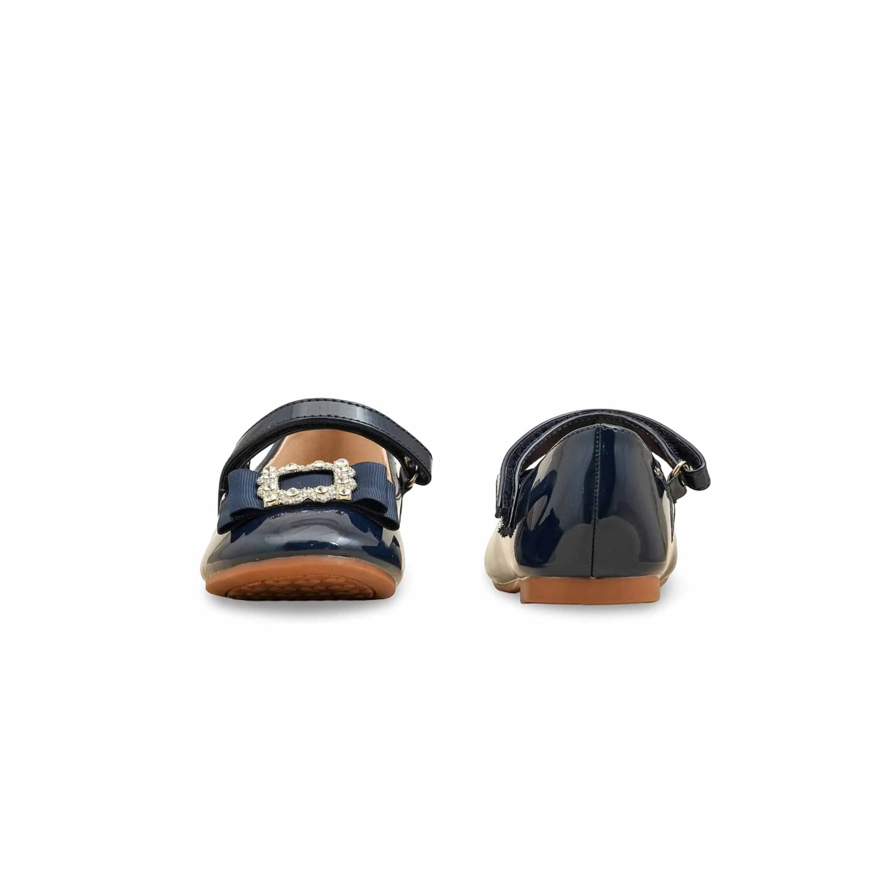 Girls Navy Casual Pumps KD2462 - Image 4