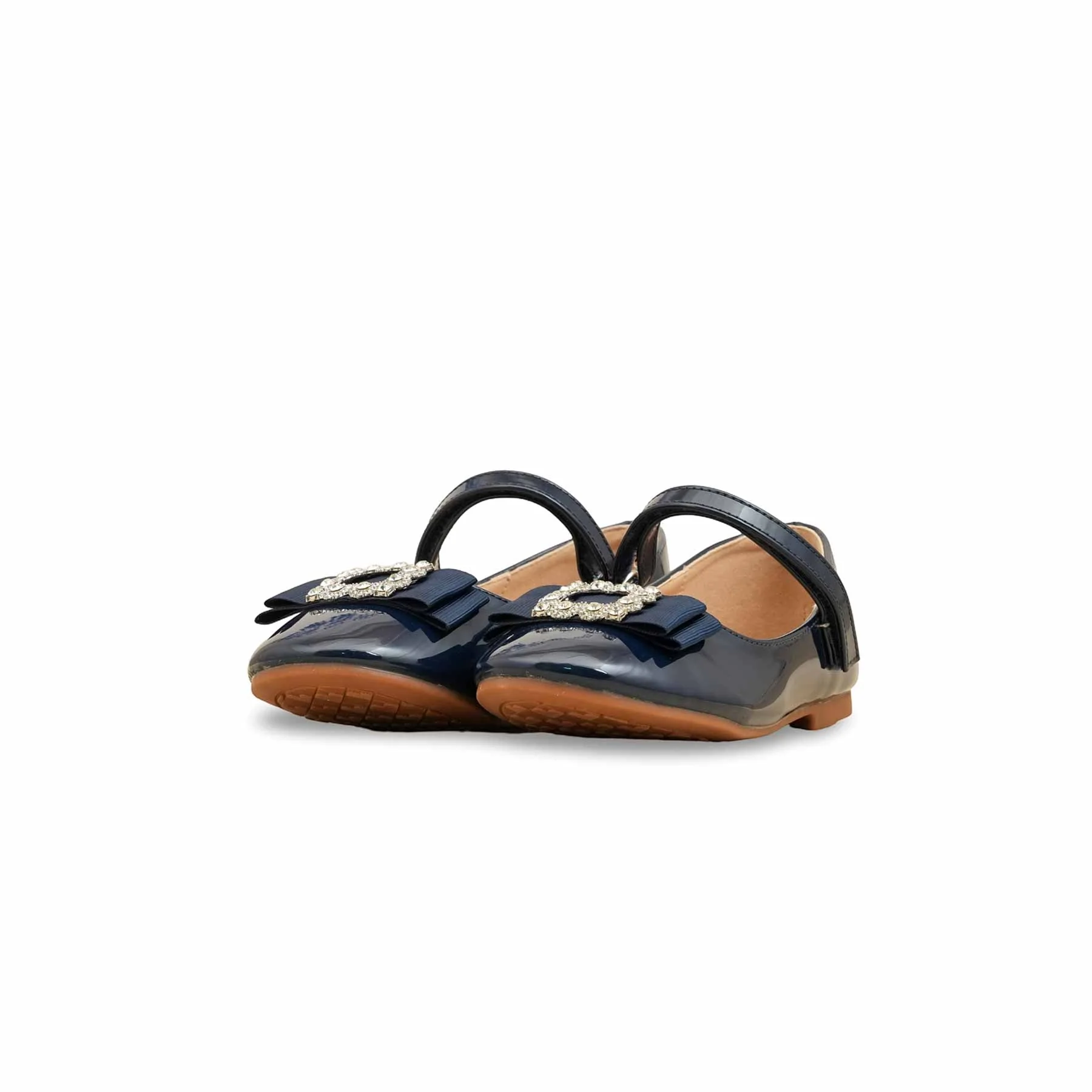 Girls Navy Casual Pumps KD2463 - Image 3