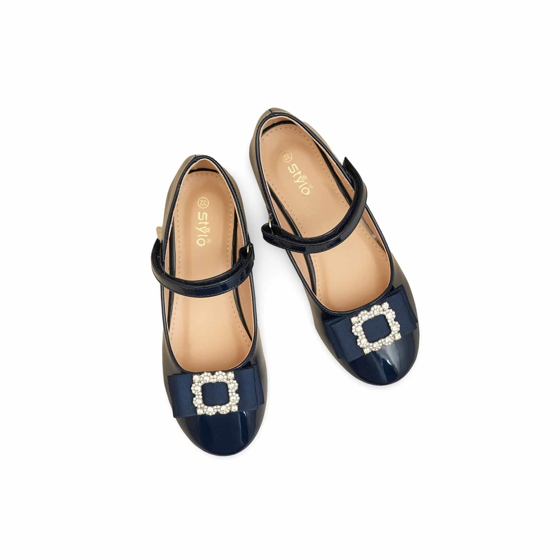 Girls Navy Casual Pumps KD2463 - Image 5