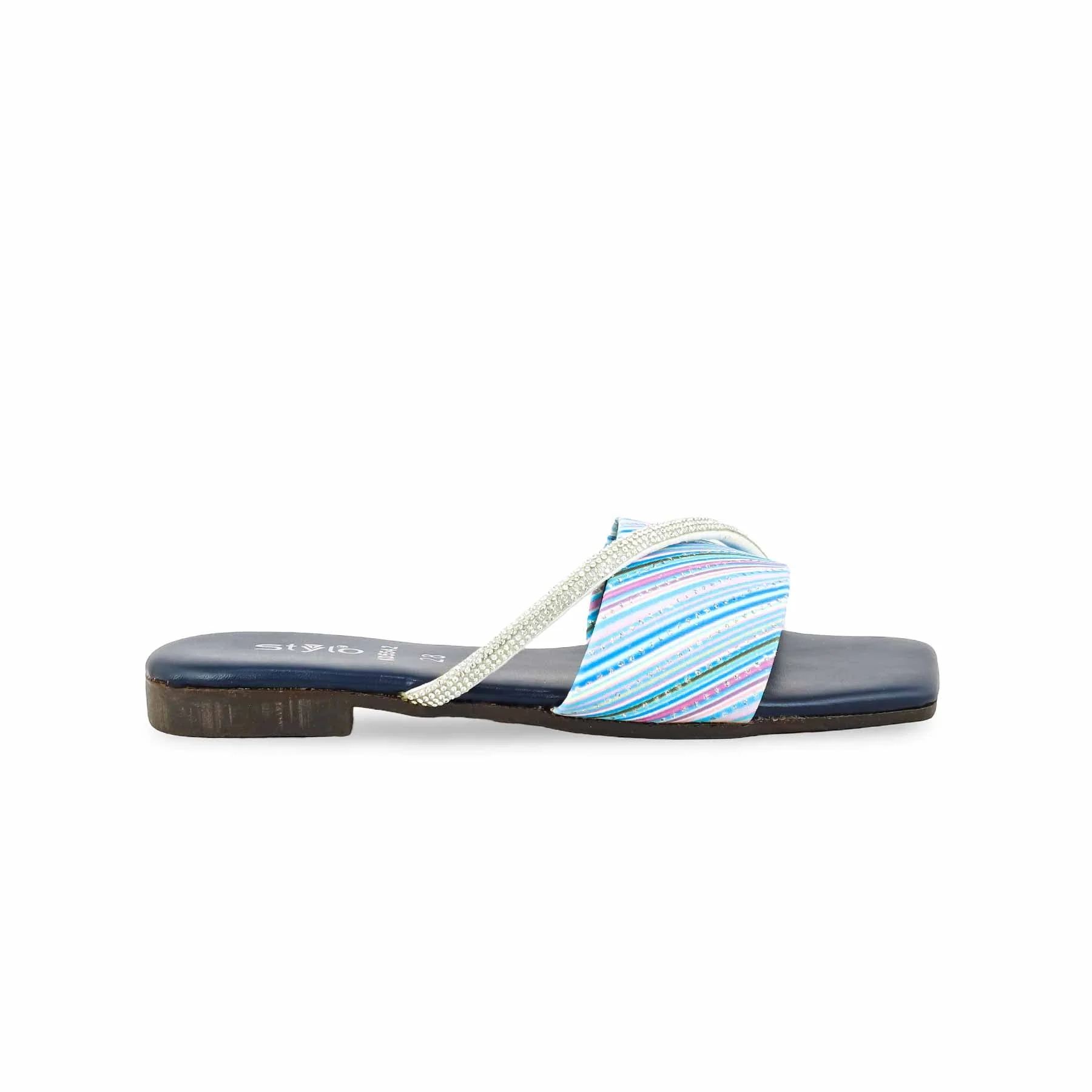 Girls Navy Casual Slipper KD5542 - Image 2