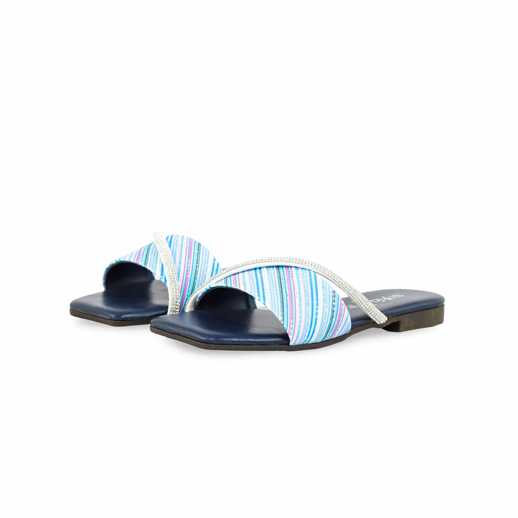 Girls Navy Casual Slipper KD5542 - Image 3