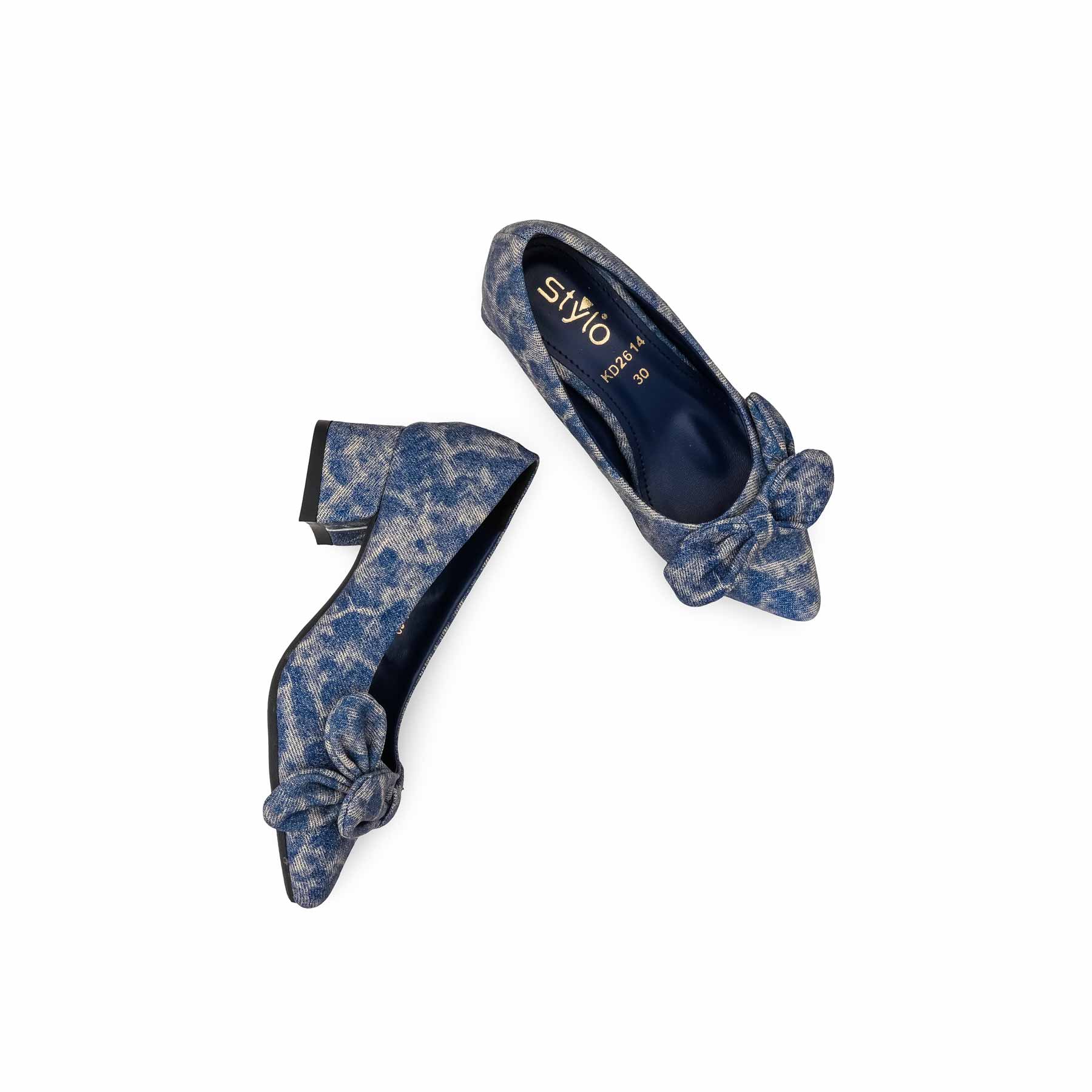 Girls Navy Formal Pumps KD2614 - Image 5