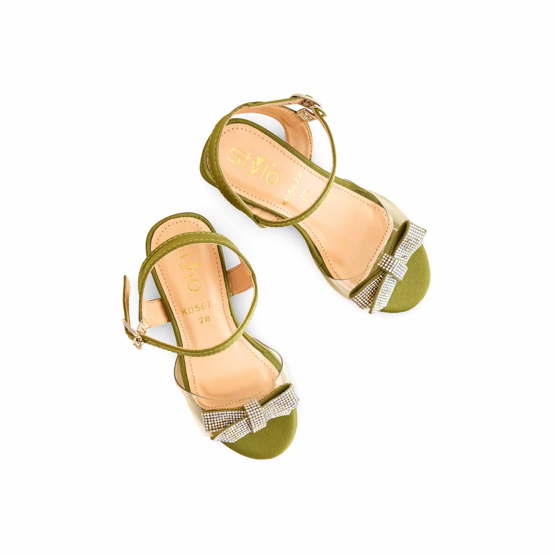 Girls Olive Fancy Sandal KD5674 - Image 5