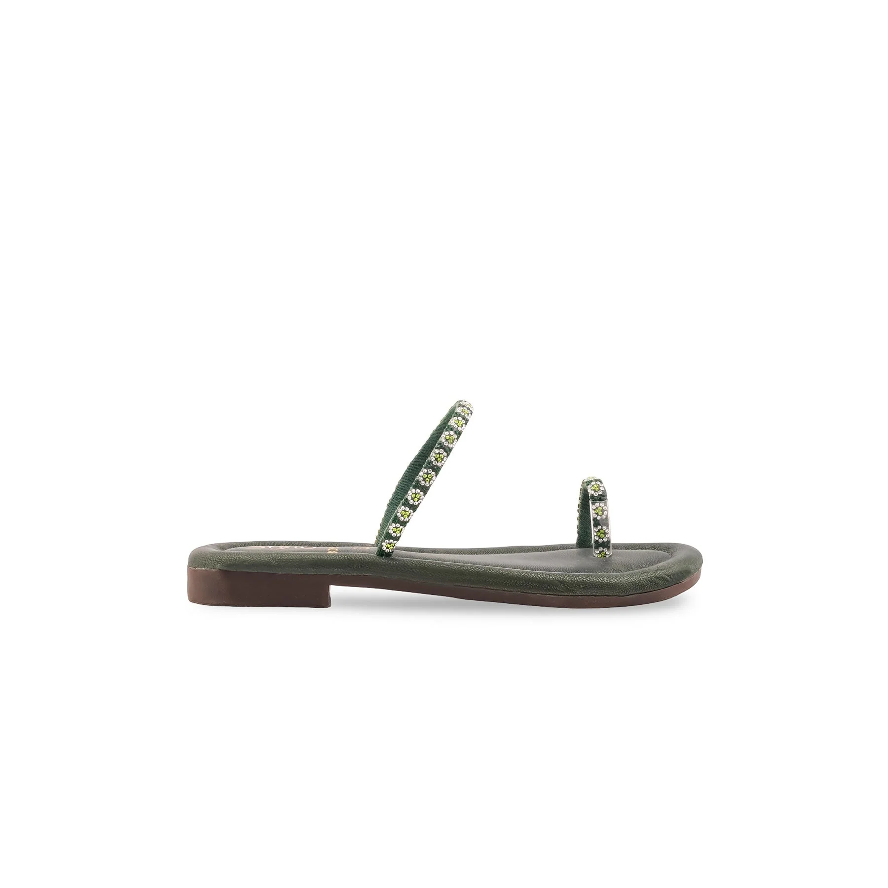 Girls Olive Fancy Slipper KD5927 - Image 2