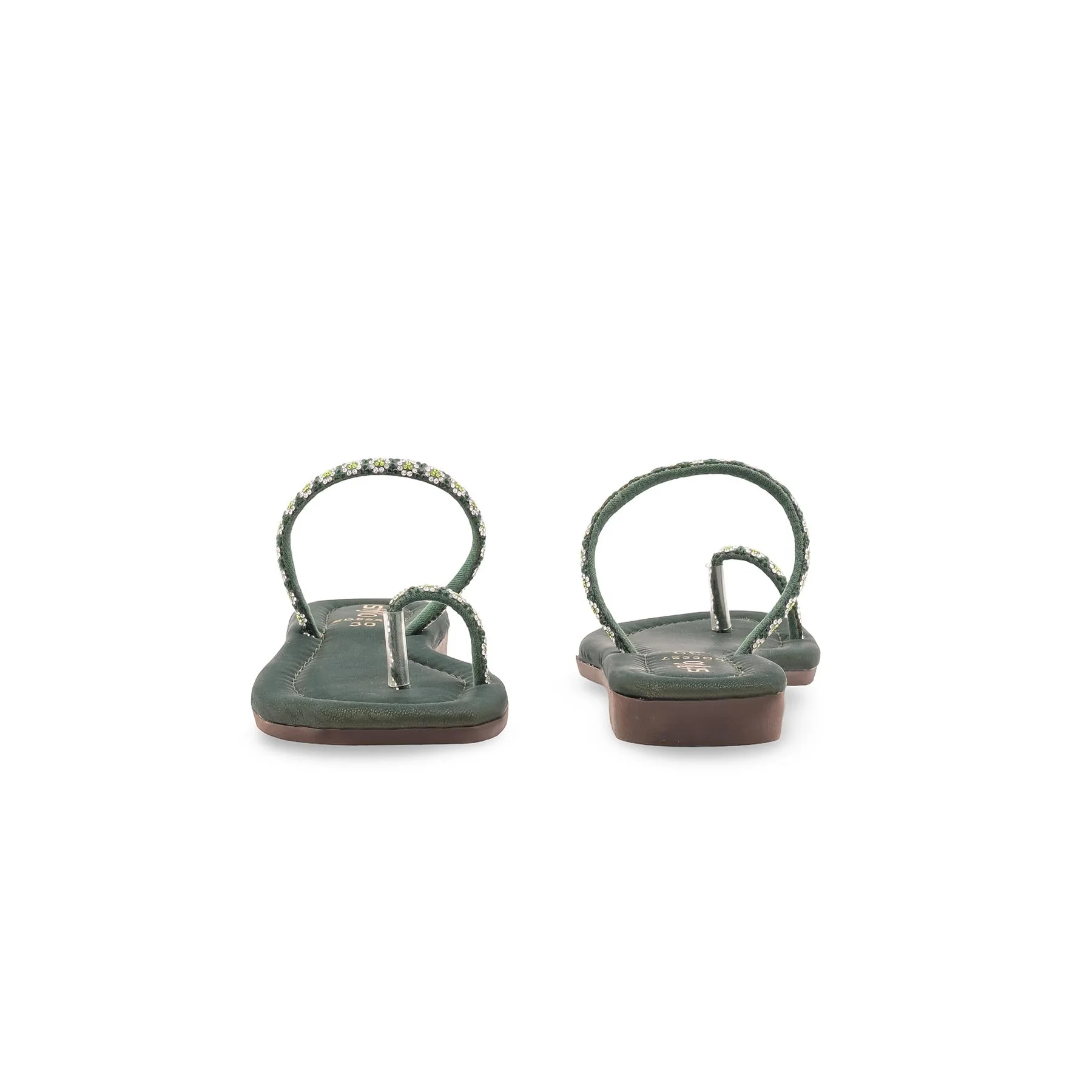 Girls Olive Fancy Slipper KD5927 - Image 4