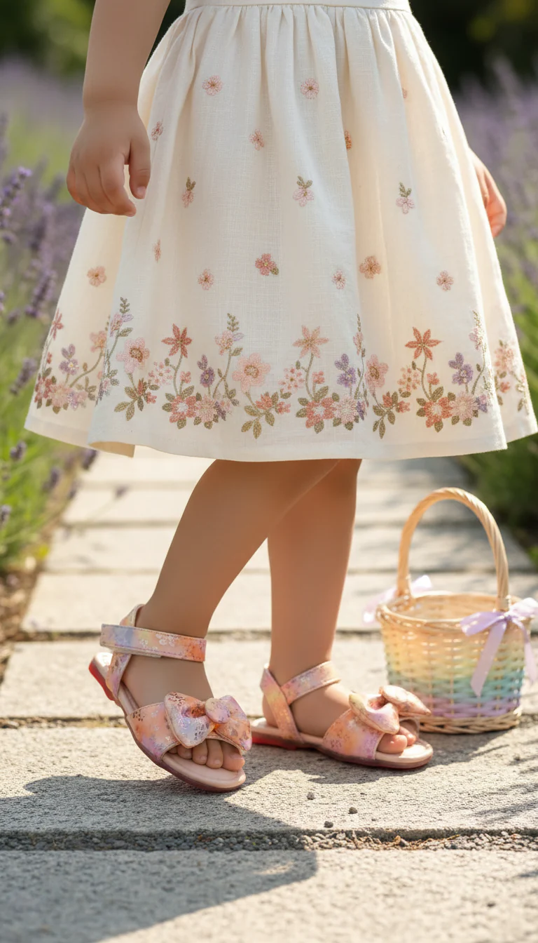 Girls Orange Formal Sandal KD5811